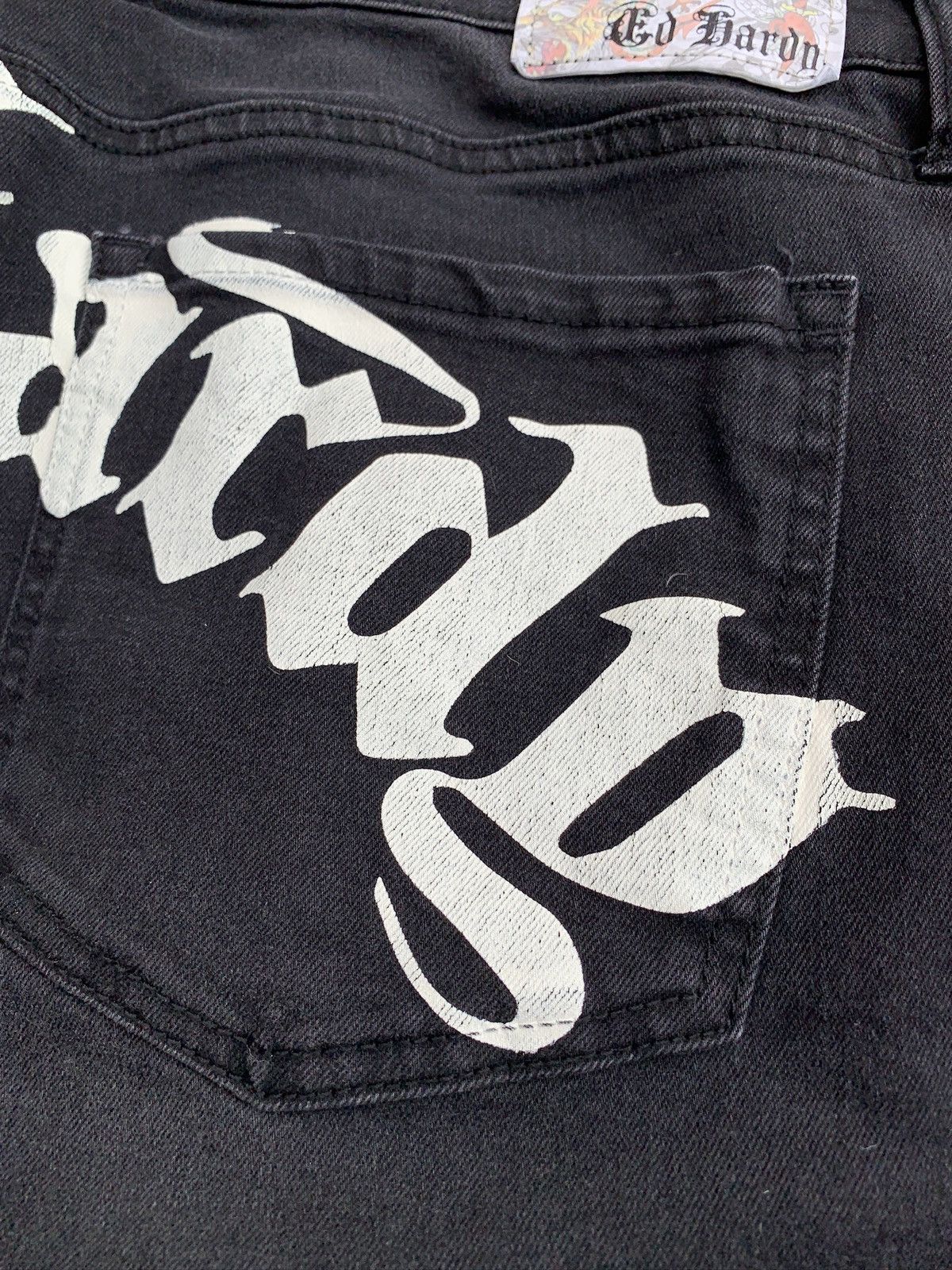 Ed Hardy Ed Hardy Dagger Skull Embroidered Patch Slim Taper Jeans Size US 40 / EU 56 - 6 Thumbnail