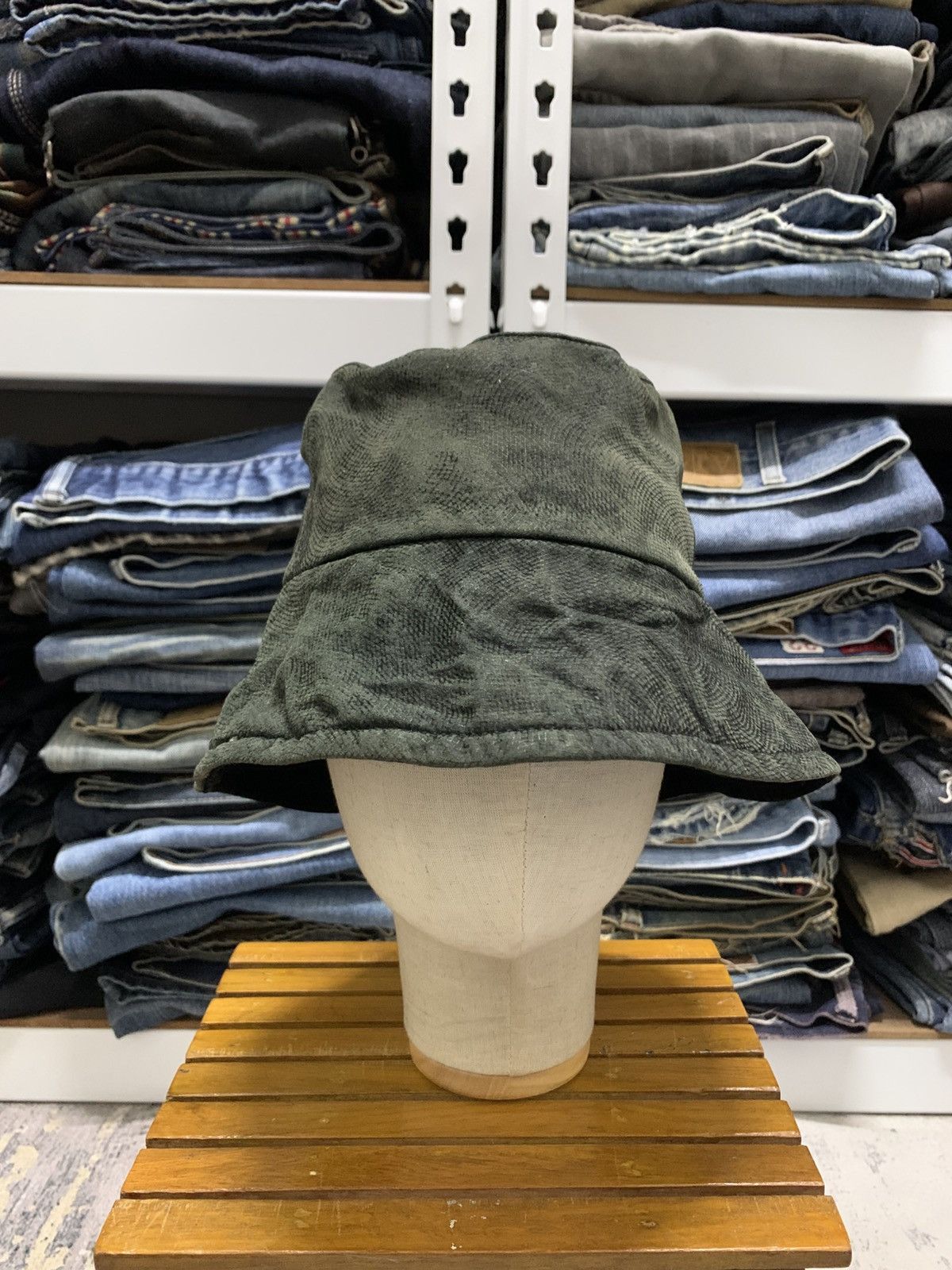 Hysteric Glamour Japanese Brand Suede Leather Bucket Hat Size ONE SIZE - 2 Thumbnail