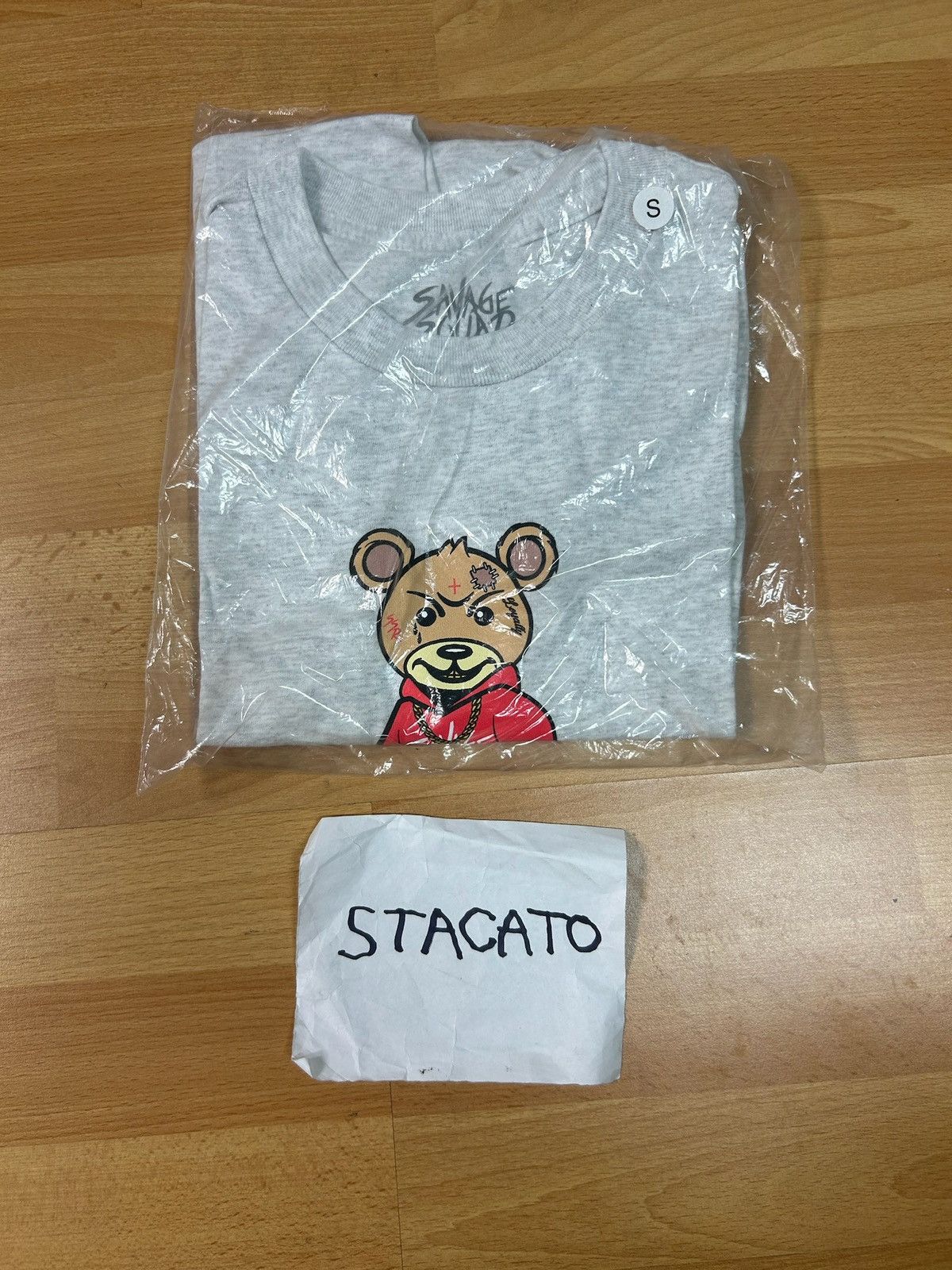 Fredo Santana × Rap Tees Fredo Santana Savage Squad Records Bear Tee Grey Size US S / EU 44-46 / 1 - 2 Thumbnail