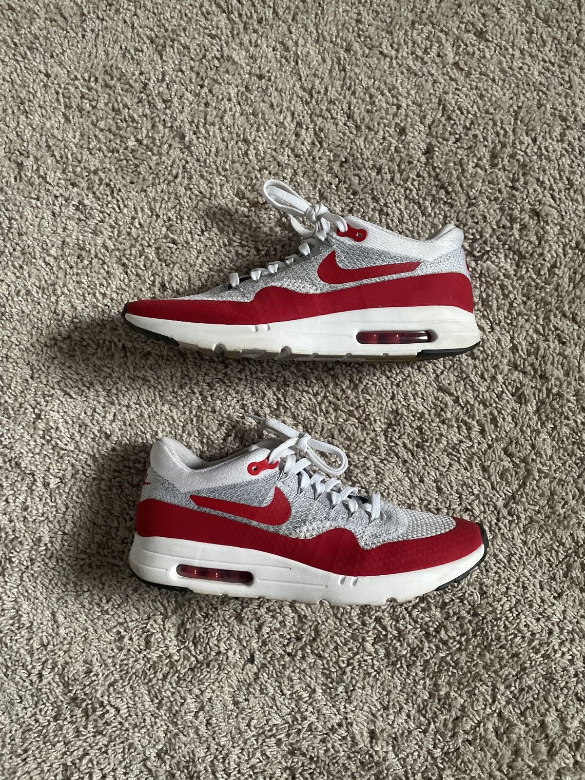 Nike Air max 1 flyknit Red Size US 9.5 / EU 42-43 - 2 Thumbnail