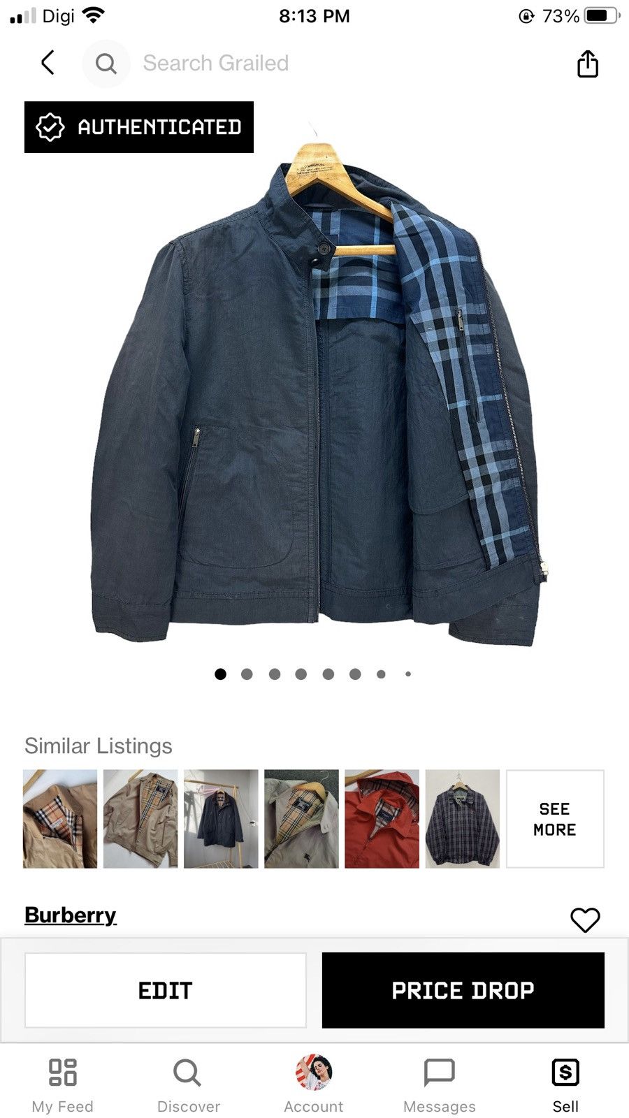 Burberry BURBERRY LONDON CASUAL JACKET #7989-195 Size US M / EU 48-50 / 2 - 16 Thumbnail