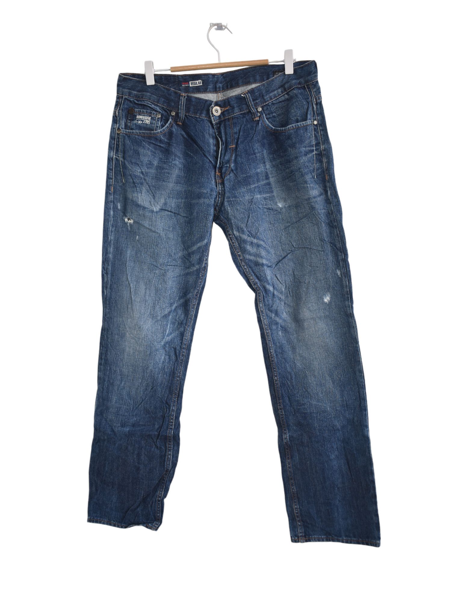 Japanese Brand × Jean Bomb Boogie Japanese Distress Jeans W33 Size US 33 - 1 Thumbnail