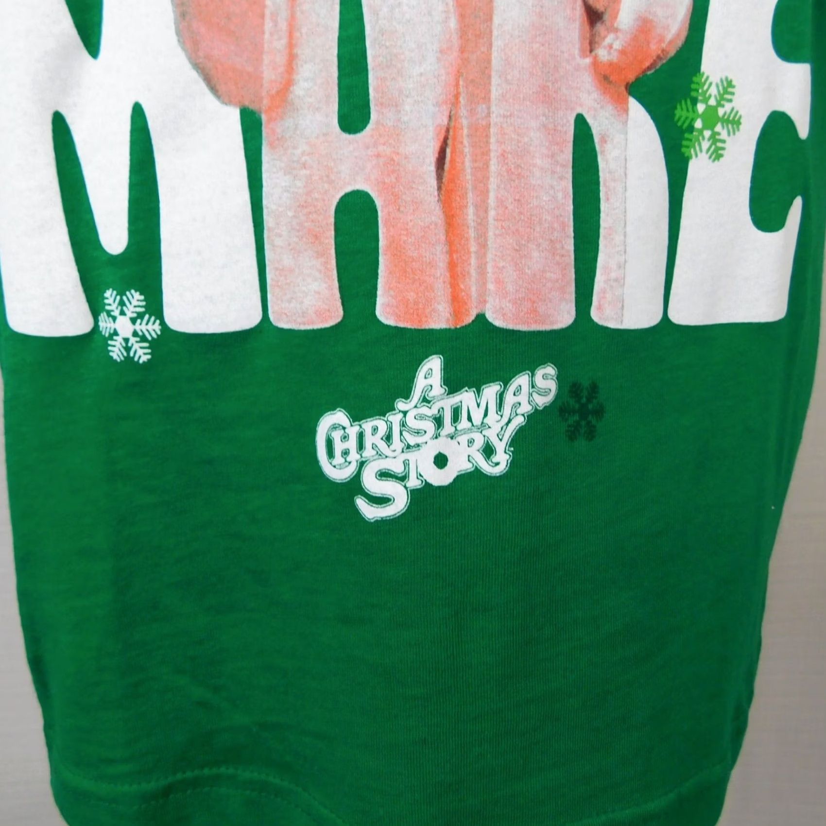 Vintage Bioworld A Christmas Story Pink Nightmare Men's Holiday Graphic T-Shirt Green Small SS Crew Neck 100% Cotton Christmas, Holiday Mens Shirt Size US S / EU 44-46 / 1 - 5 Thumbnail