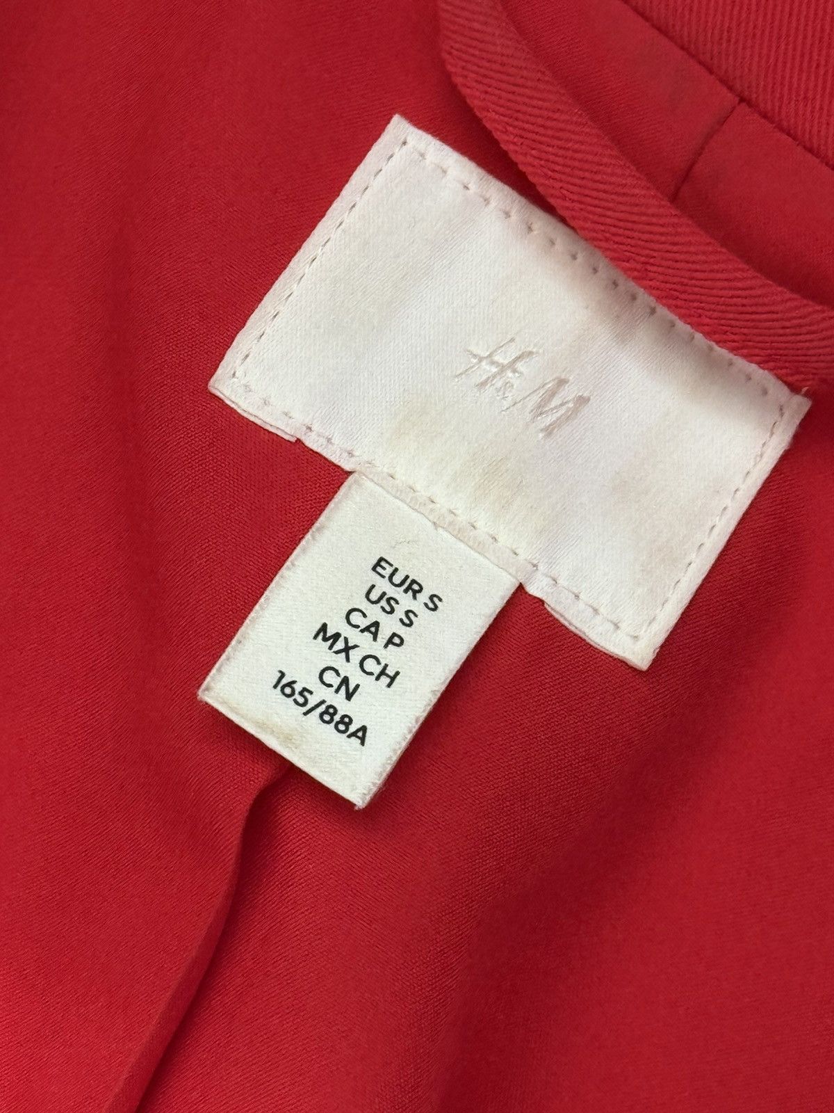 H&M H&M Red Tailored Blazer Size M / US 6-8 / IT 42-44 - 3 Thumbnail