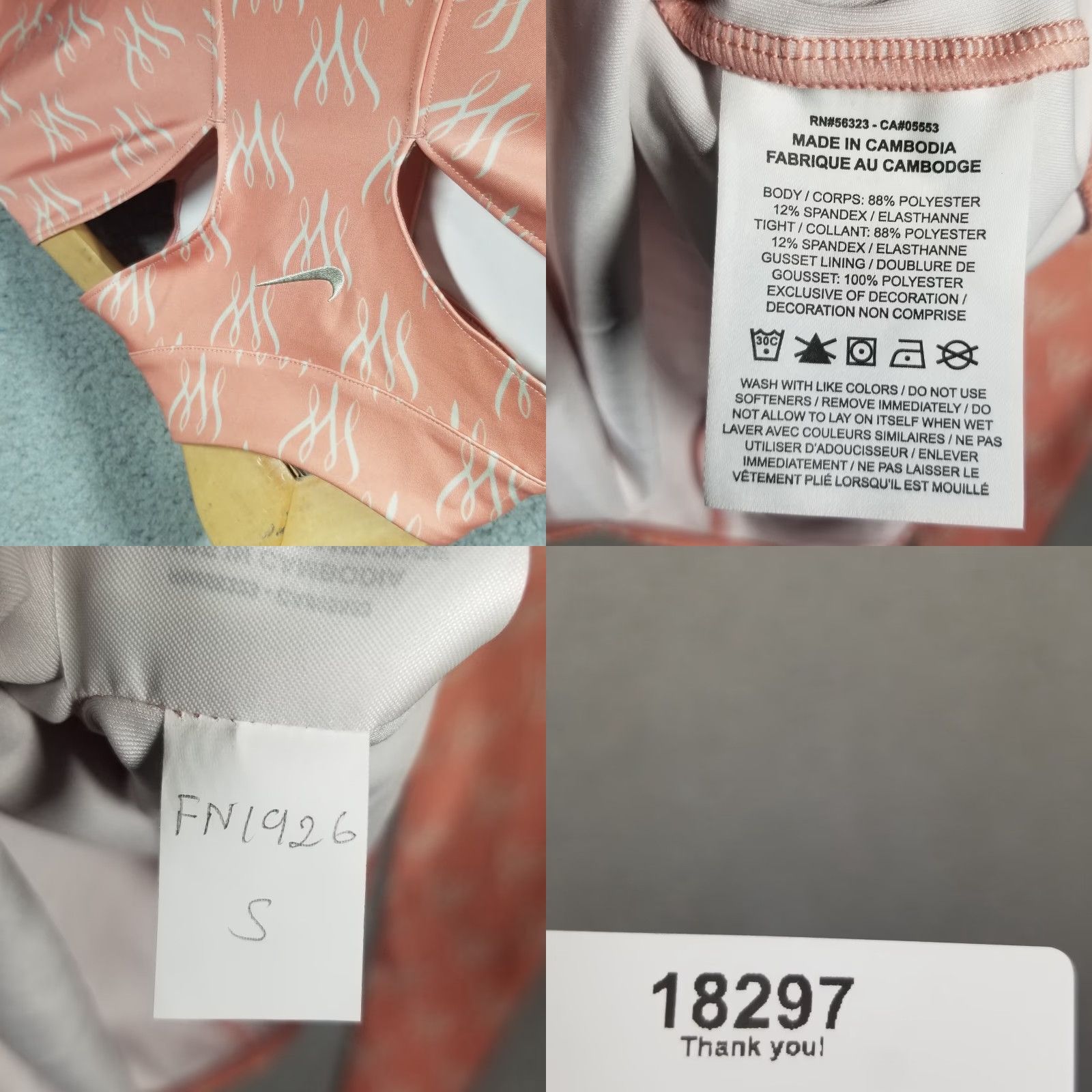 Nike Nike Serena Williams Design Crew Tennis Bodysuit Shirt Womens Small Pink Geometric 1/2 Zip Zipper Tunic Designer Rare Sold Out 90s? Size S / US 4 / IT 40 - 8 Thumbnail