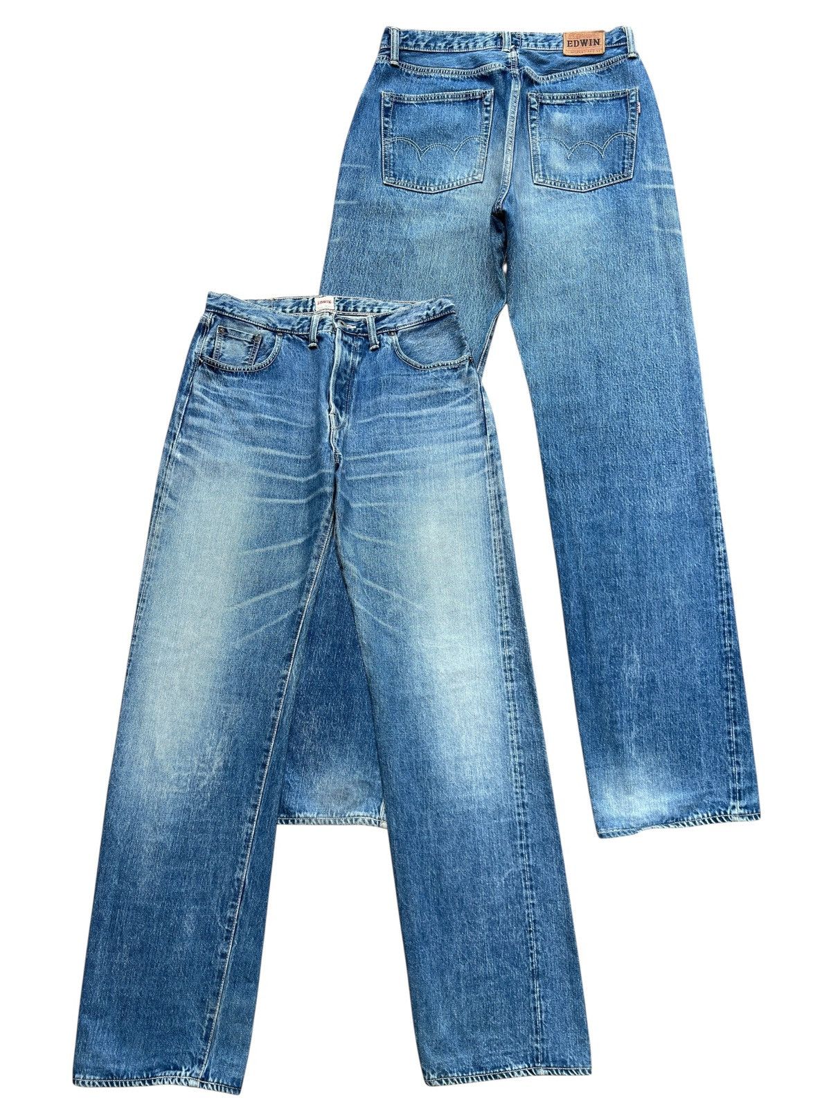 Edwin Vintage Edwin 505SR Selvedge Distressed Denim Jeans 32x34 Size US 32 / EU 48 - 1 Thumbnail