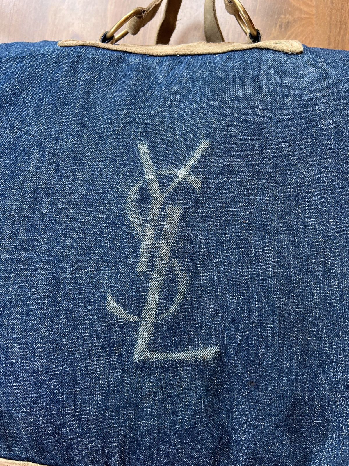 Yves Saint Laurent Rare YSL Rive Gauche Denim Tote / Shoulder / Duffle Bag Size ONE SIZE - 10 Thumbnail