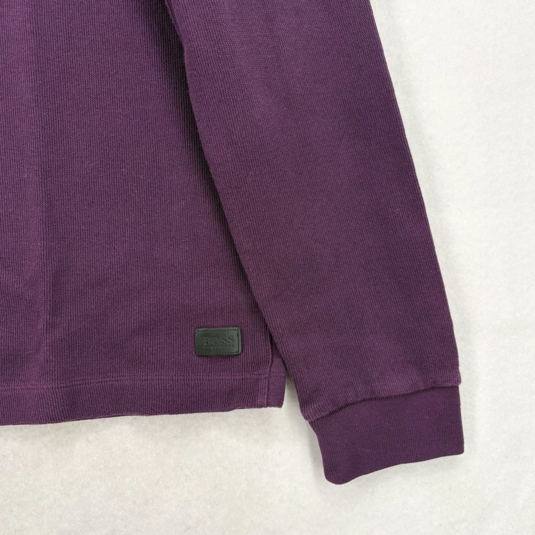 Hugo Boss Hugo Boss Sweater Mens XL Purple Cotton 1/4 Zip Collared Regular Fit Pullover Size US XL / EU 56 / 4 - 3 Thumbnail