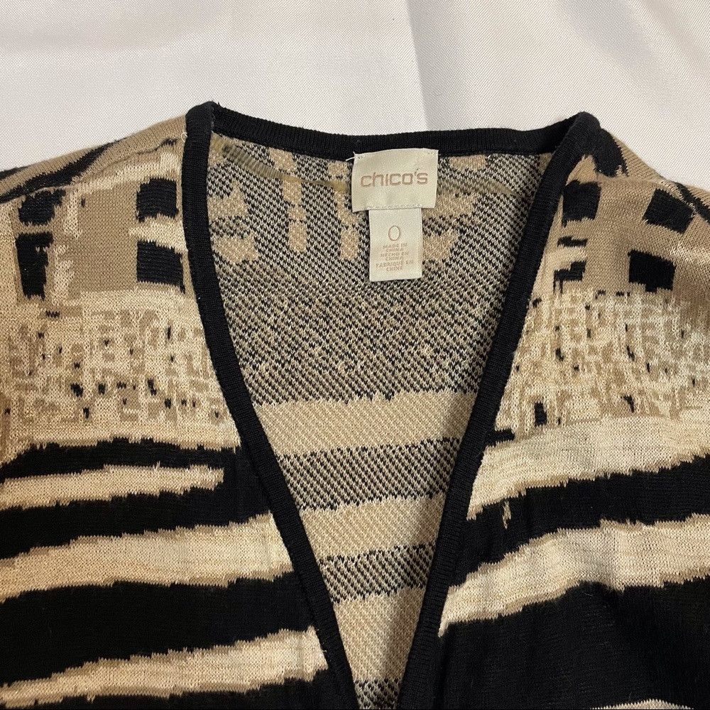 Chicos Chico's Analise Tribal Jacquard Cardigan Size 0 US S Size S / US 4 / IT 40 - 7 Thumbnail