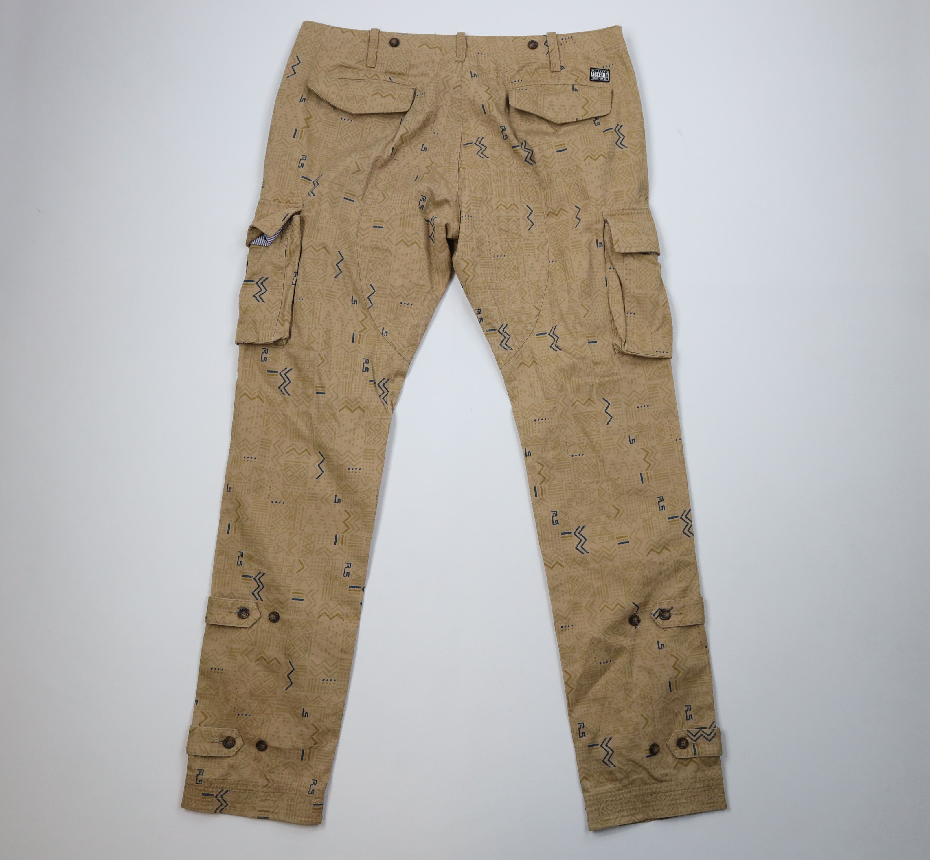 ROCKSMITH Rocksmith Geometric Strap Skateboard Cargo Pants Beige Size US 38 / EU 54 - 10 Thumbnail