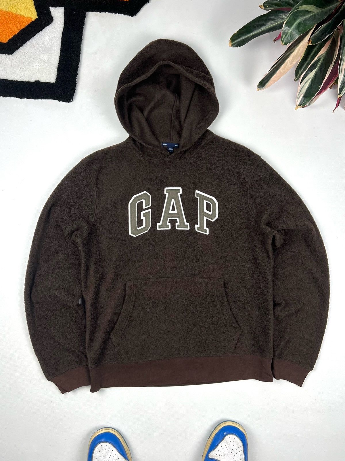 Gap × Vintage Gap Hoodie Brown Big Logo fleece Size XS / US 0-2 / IT 36-38 - 1 Thumbnail