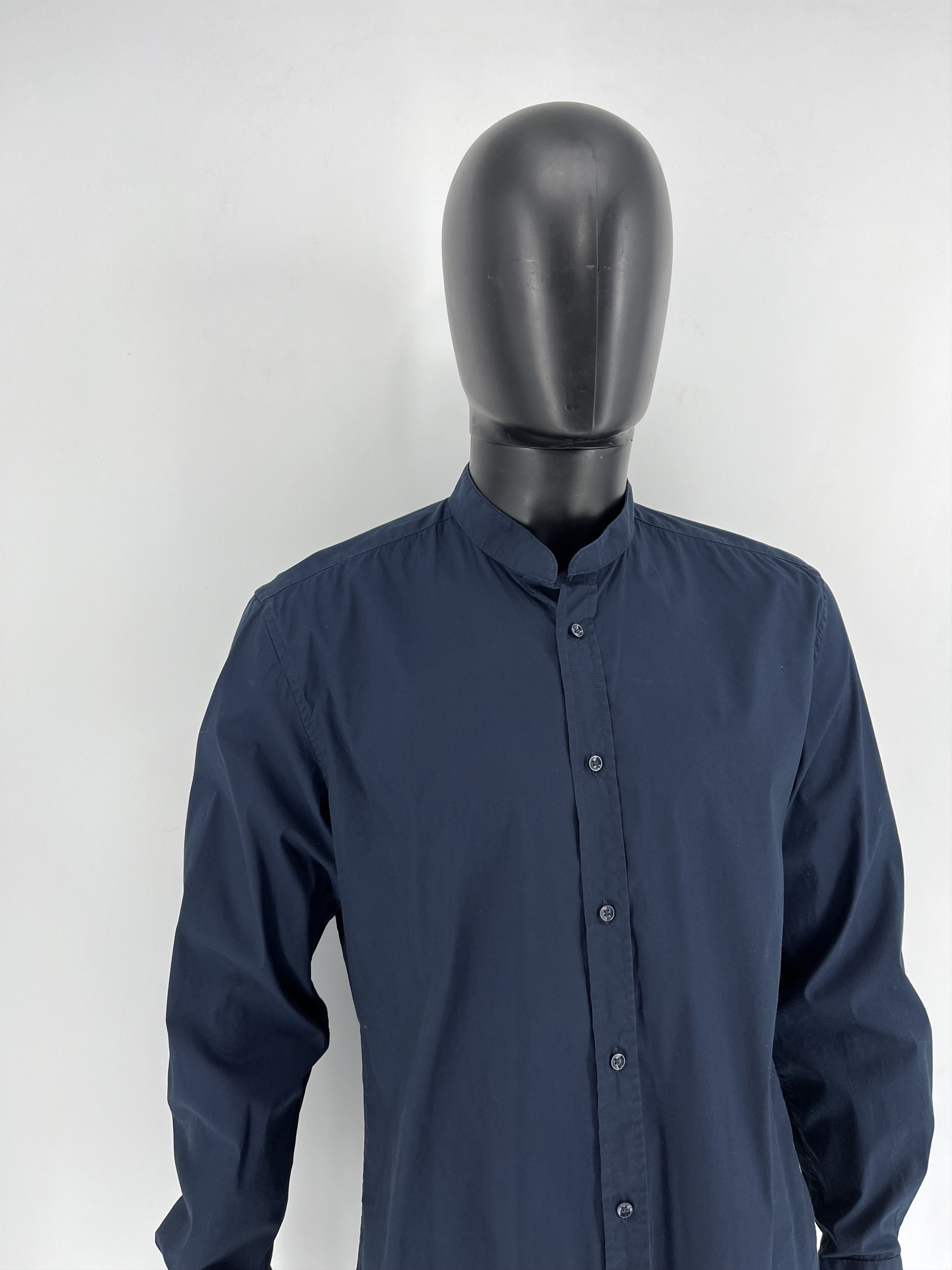 Antony Morato MENS ANTONY MORATO Slim Navy Black Button Casual Dress Shirt Size US L / EU 52-54 / 3 - 3 Thumbnail