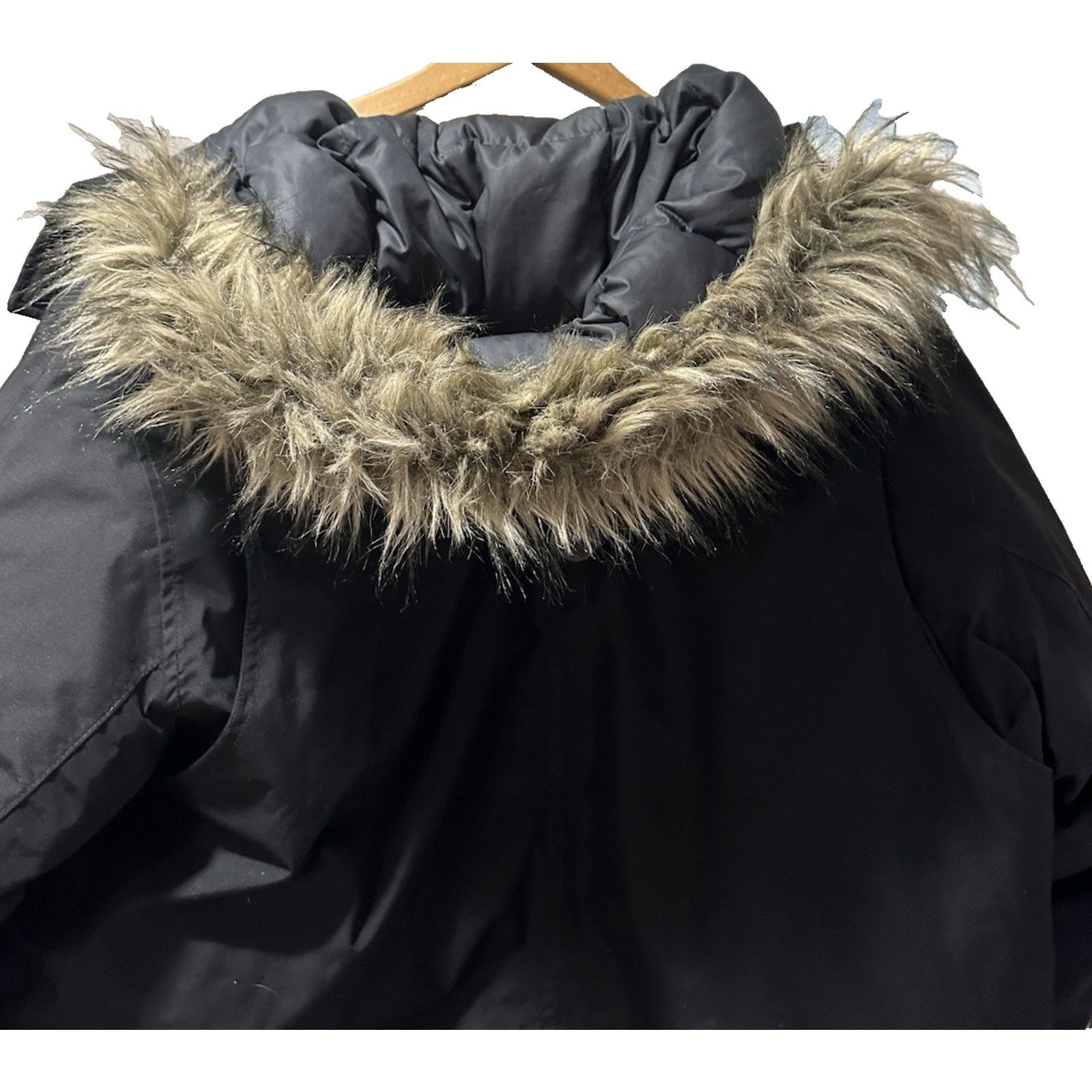 Eddie Bauer Men's Large Down Parka Black WeatherEdge Goose Feather Hood Size US L / EU 52-54 / 3 - 6 Thumbnail