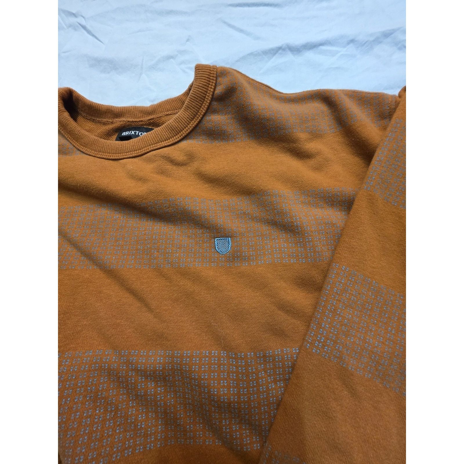 Brixton Brixton Men's Size Small Long Sleeve Orange/tan Shirt Size US S / EU 44-46 / 1 - 4 Thumbnail