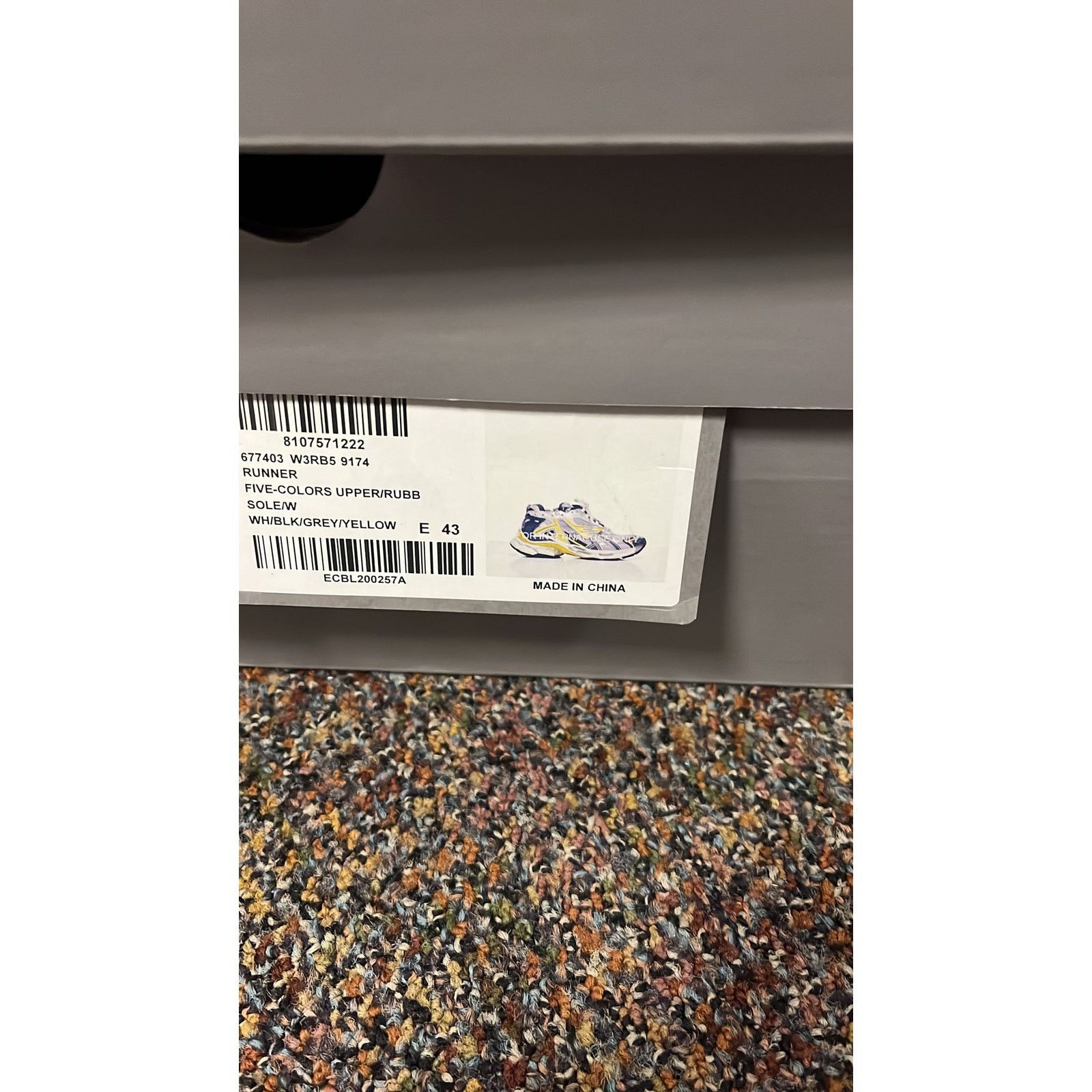 Balenciaga o1rshd1 Five Colors Upper Rubber Sole Runner in Multicolor Size US 10 / EU 43 - 13 Thumbnail