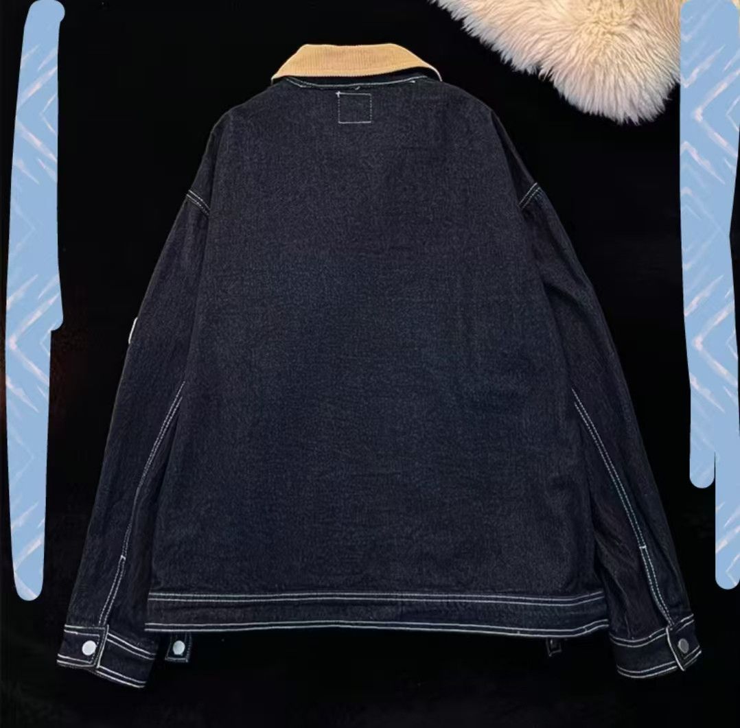 Vintage Vintage Corduroy Collar Denim Jacket Size US M / EU 48-50 / 2 - 2 Thumbnail