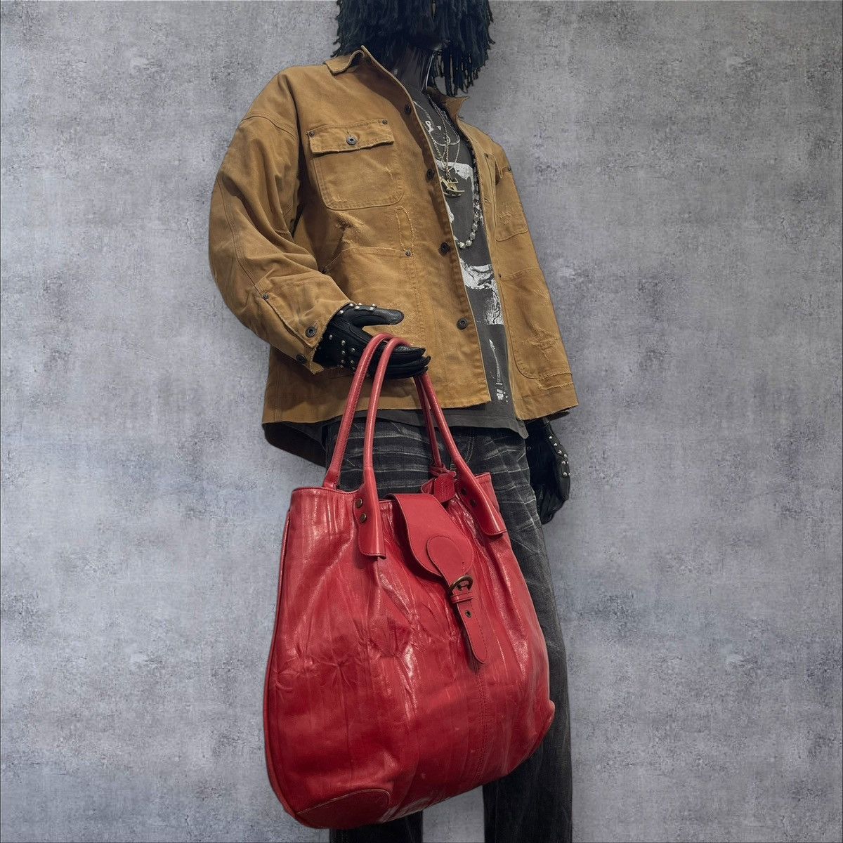 Genuine Leather Full Leather Jacono Tote Bag prada julius dior cdg amiri 7🟩 Size ONE SIZE - 4 Thumbnail