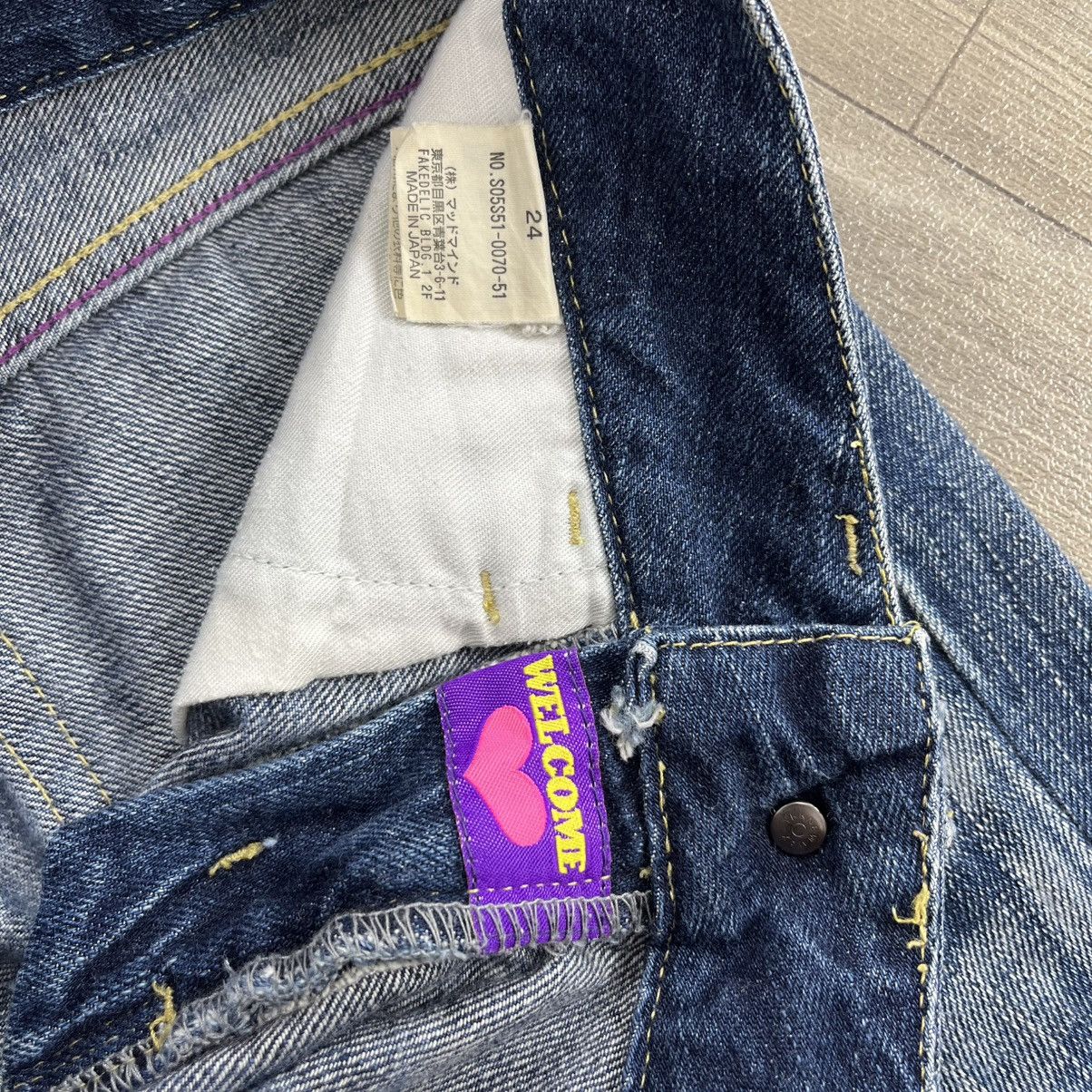Japanese Brand 2000s Sly Japan Clawmark Distressed Punk Bootcut Flare Jeans Size US 26 / EU 42 - 11 Thumbnail