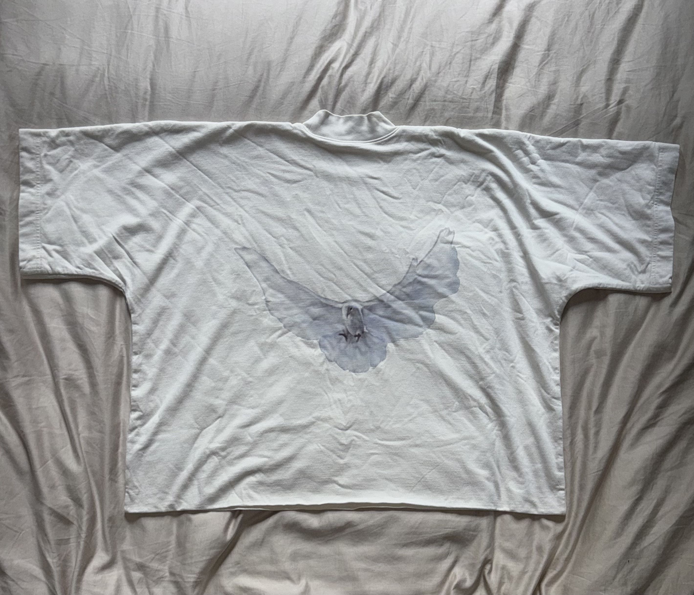 Balenciaga x GAP x Yeezy Dove White Cropped Tee