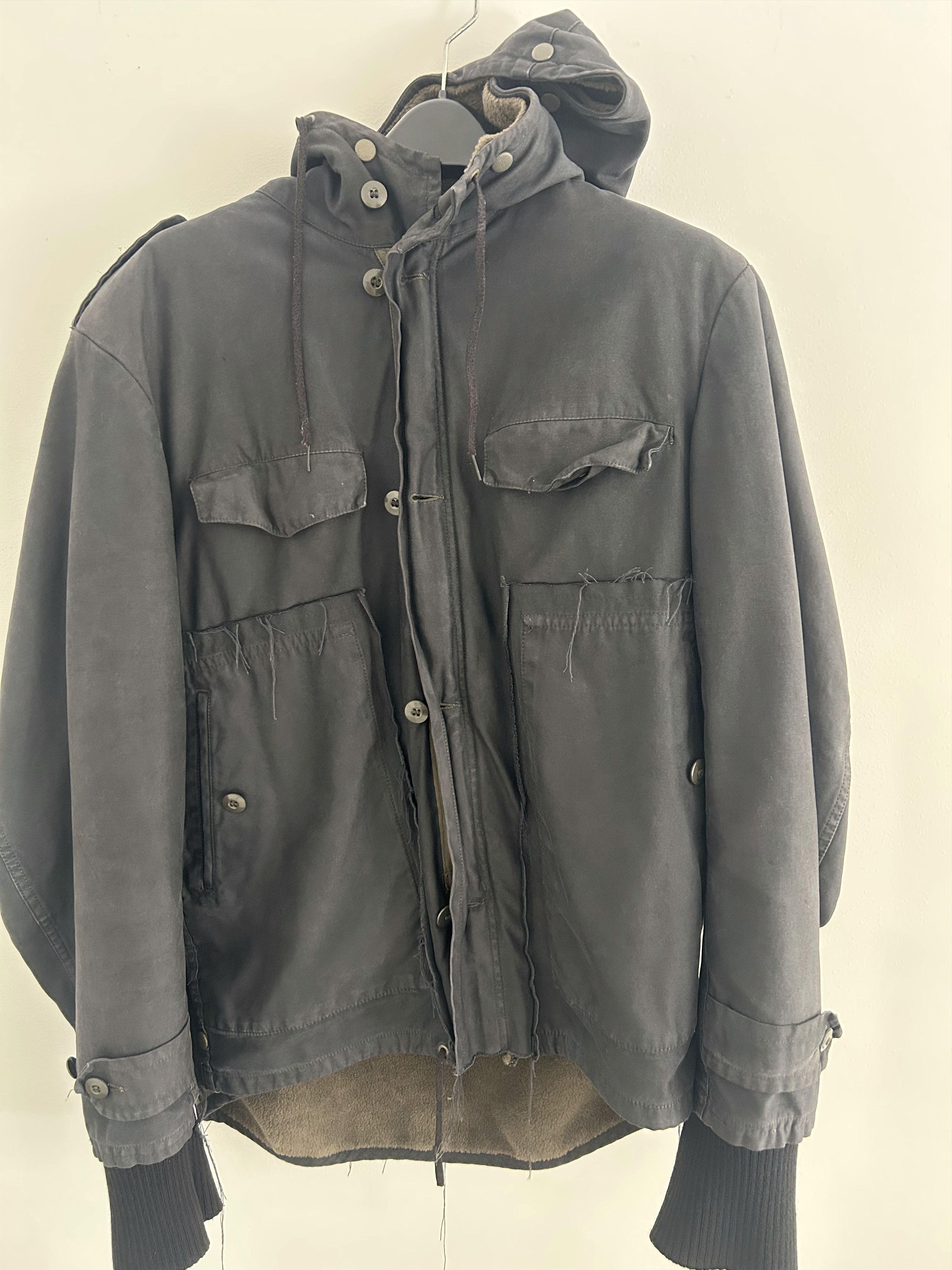 Military Dirk Schonberger raw edge coat