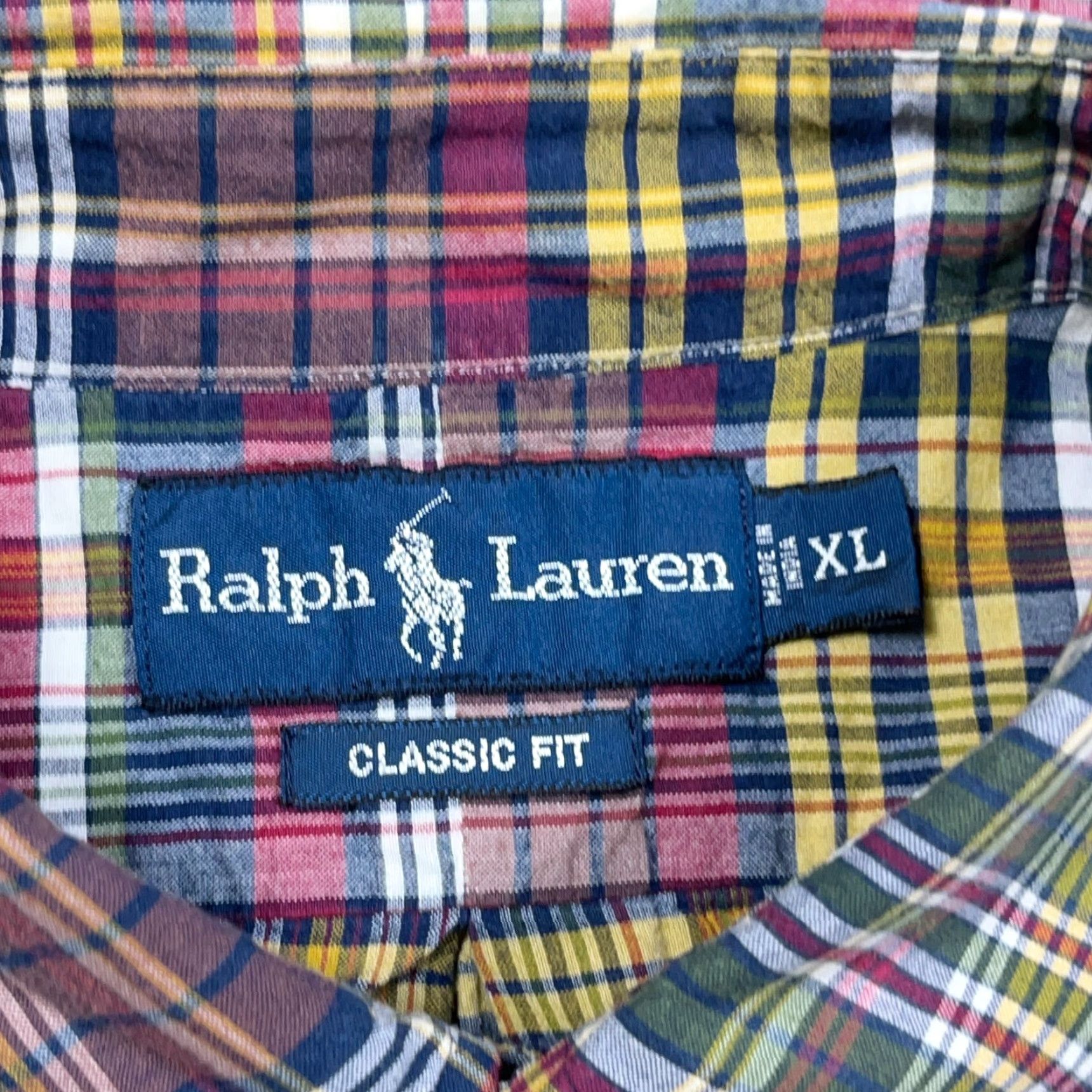 Polo Ralph Lauren Ralph Lauren Shirt Men XL Maroon Blue Plaid Button Up Camp Madras Classic Fit Shirt Size US L / EU 52-54 / 3 - 3 Thumbnail