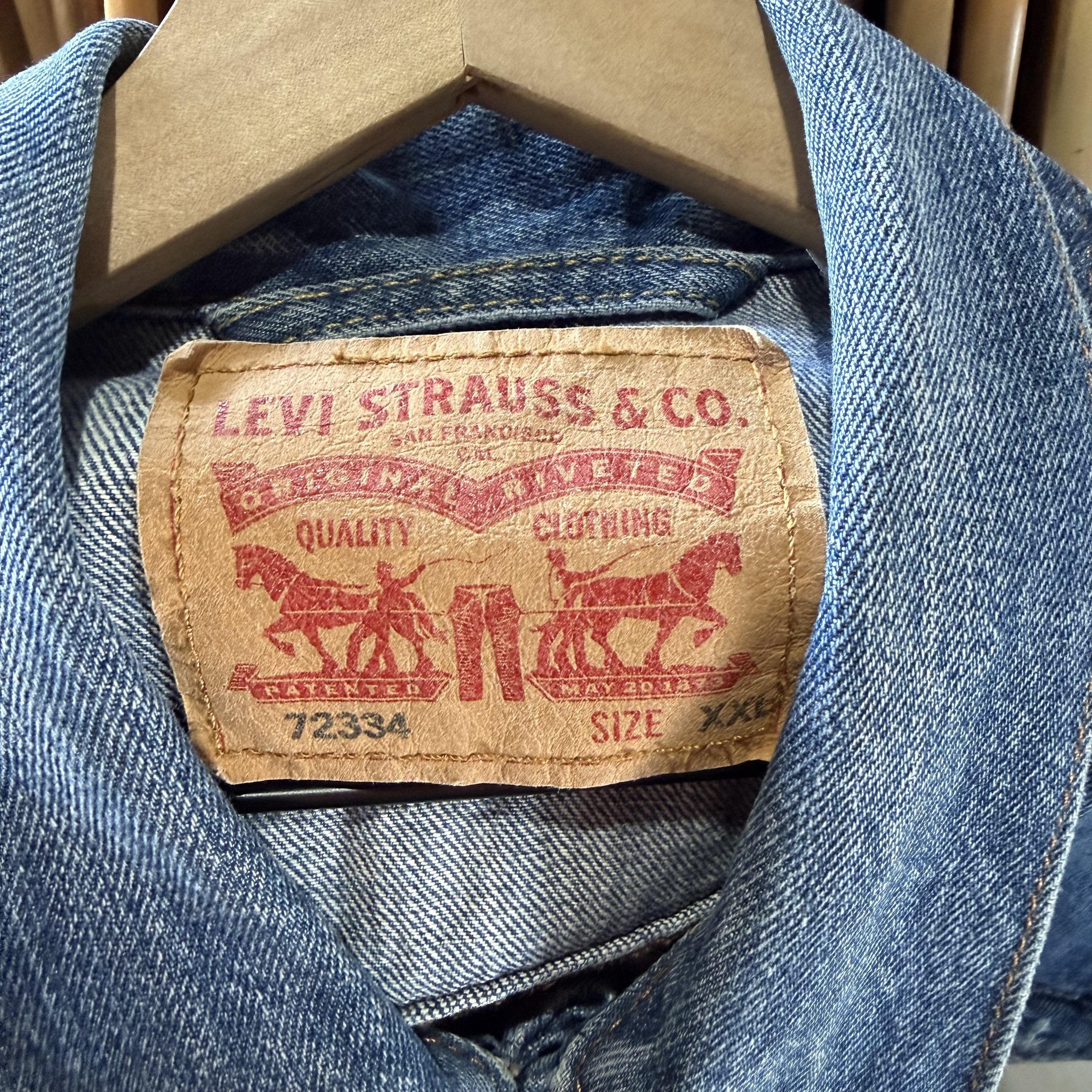 Levi's Levis Trucker Jacket Medium Wash Denim 72334-0140 Cotton Size US XXL / EU 58 / 5 - 8 Thumbnail