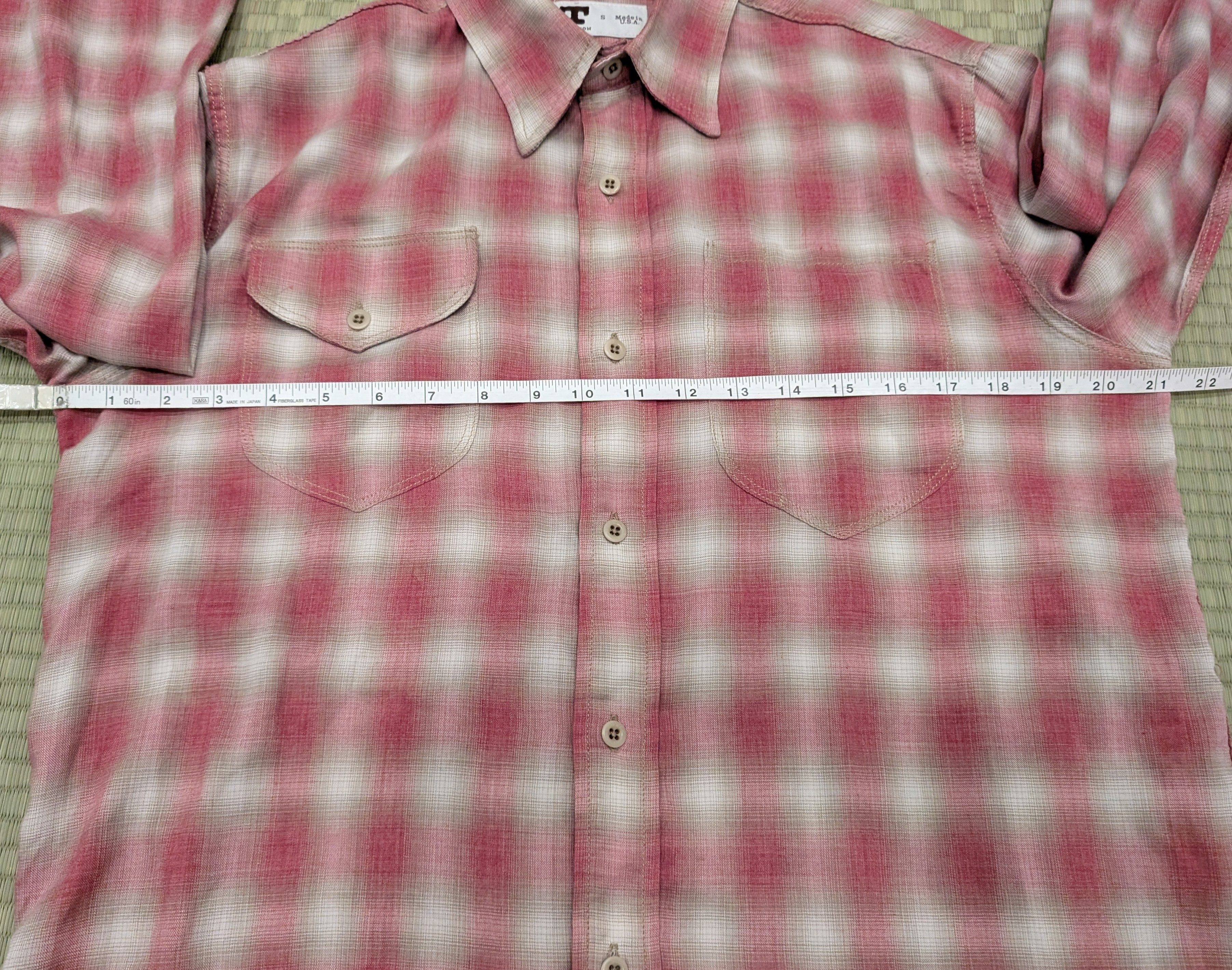Tellason Tellason Long Sleeve Shadow Shirt Ombre Red Plaid Size US S / EU 44-46 / 1 - 5 Thumbnail