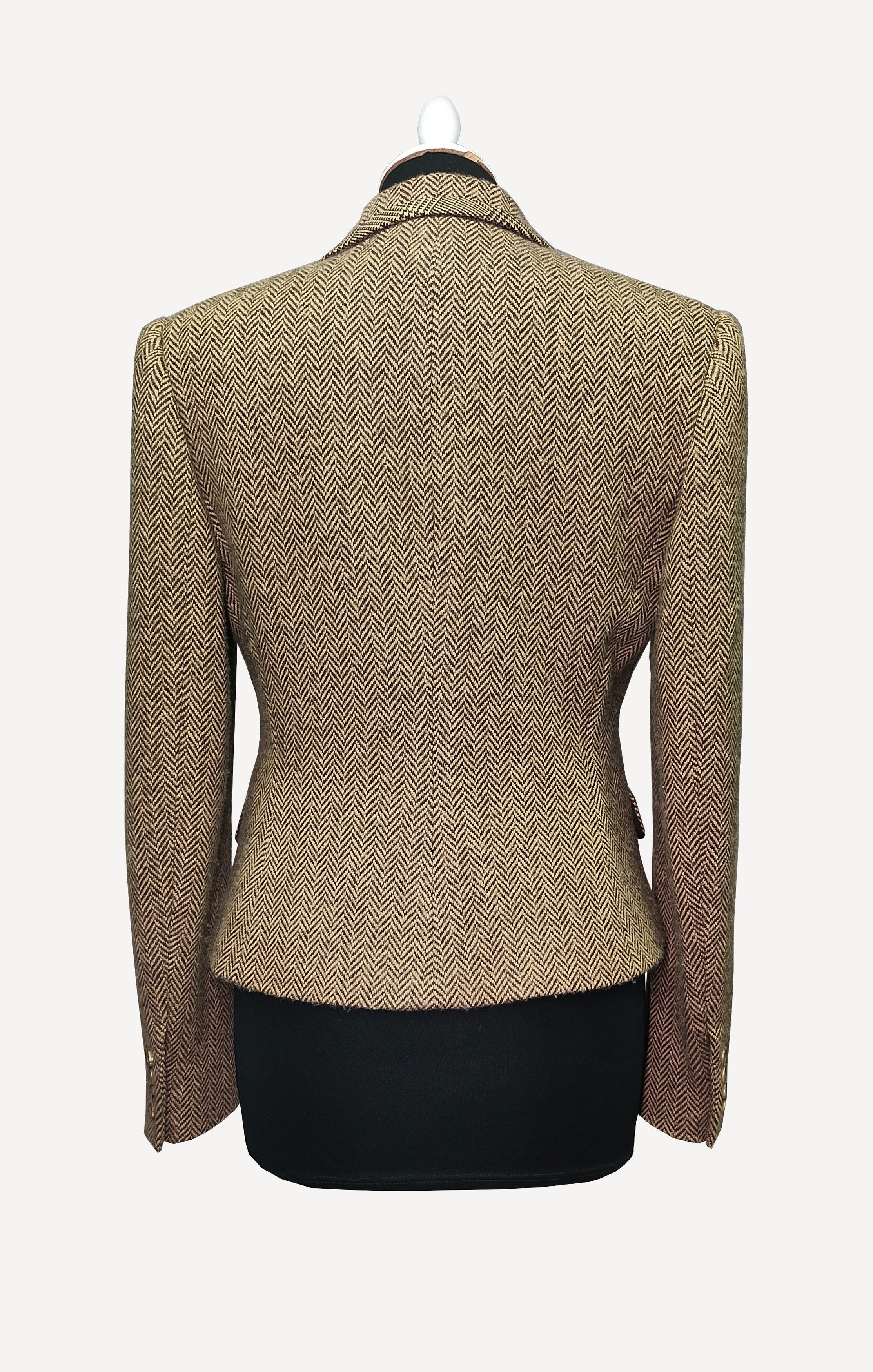 Ralph Lauren Purple Label RALPH LAUREN COLLECTION _ F/W 2003 _CASHMERE _ HERRINGBONE Size M / US 6-8 / IT 42-44 - 3 Thumbnail