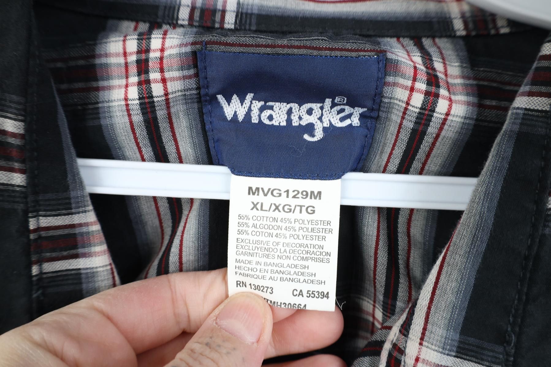 Wrangler Vintage Wrangler Cowboy Rodeo Snap Button Shirt Black Plaid Size US XL / EU 56 / 4 - 7 Thumbnail
