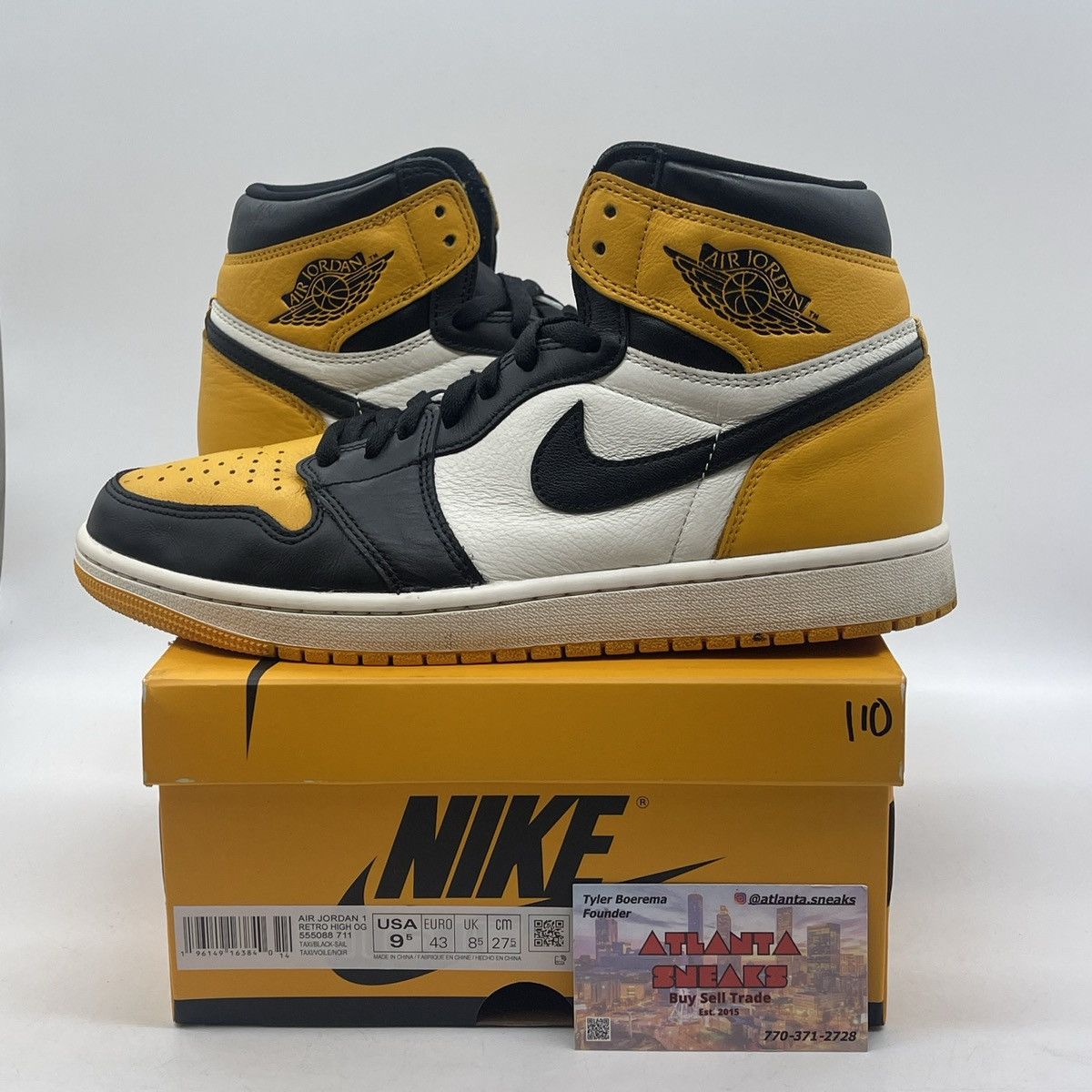 Jordan Brand Air Jordan 1 high yellow toe Size US 9.5 / EU 42-43 - 1 Thumbnail