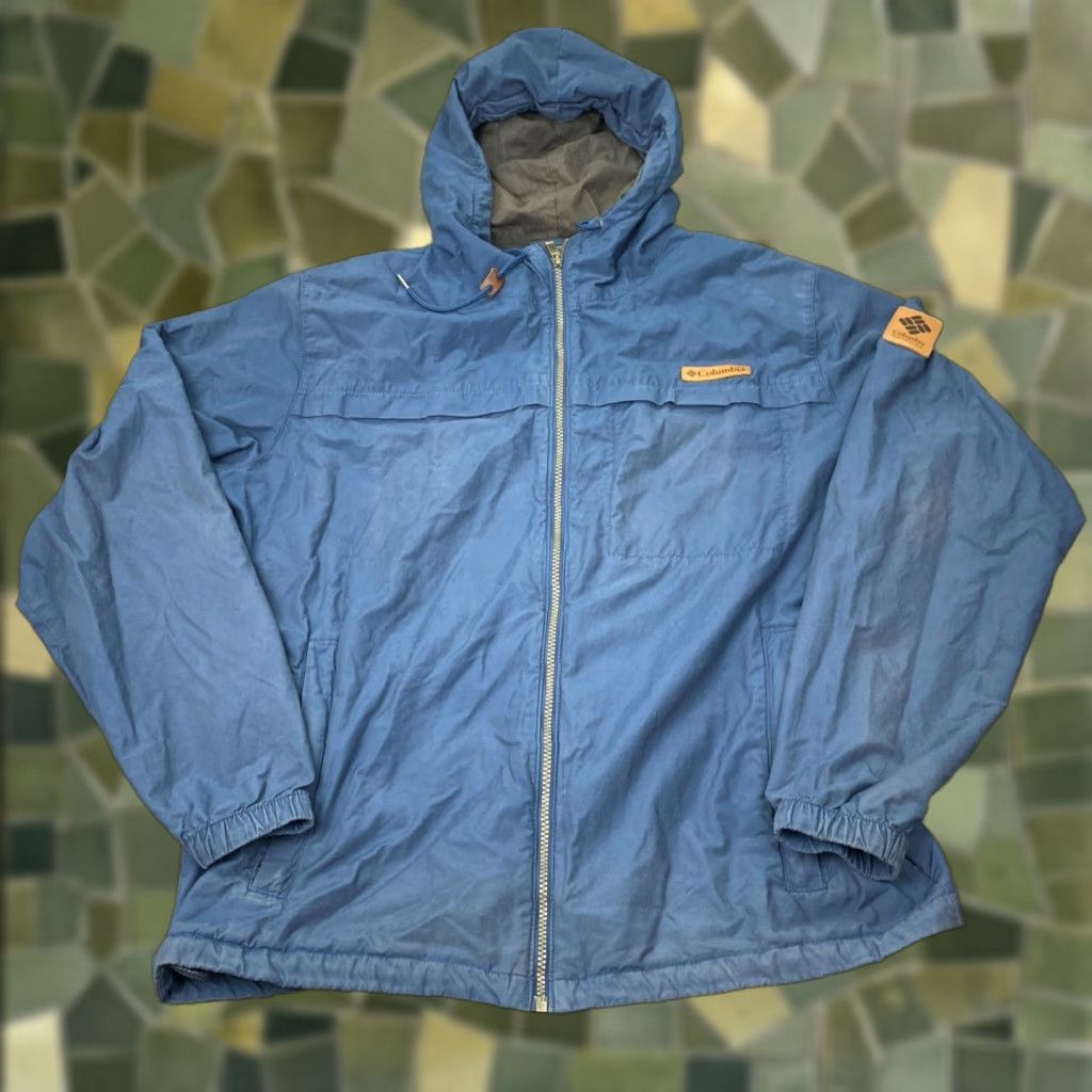 Vintage Vintage Columbia Windbreaker Jacket Mens Large Blue Hooded Fall Winter Outdoor Size US L / EU 52-54 / 3 - 1 Thumbnail