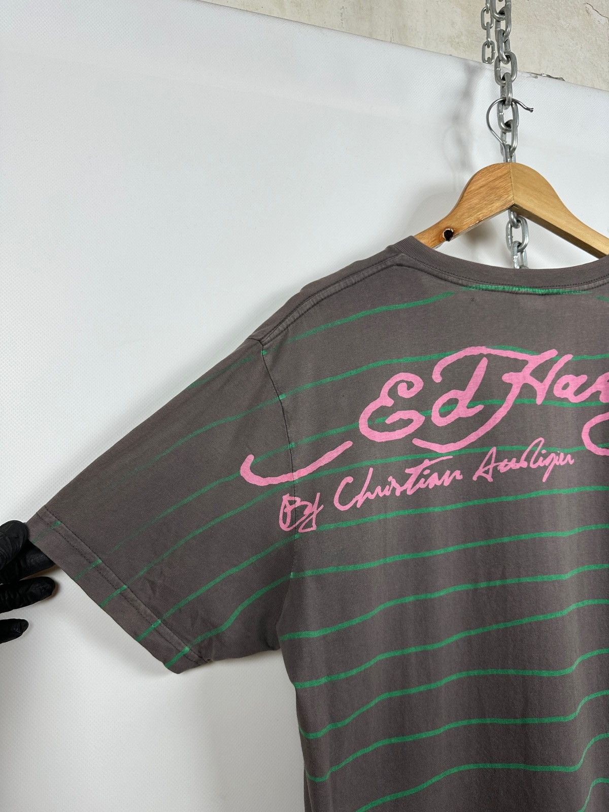 Christian Audigier Vintage Ed Hardy by Christian Audigier V-Neck Skull T-Shirt Size US L / EU 52-54 / 3 - 15 Thumbnail