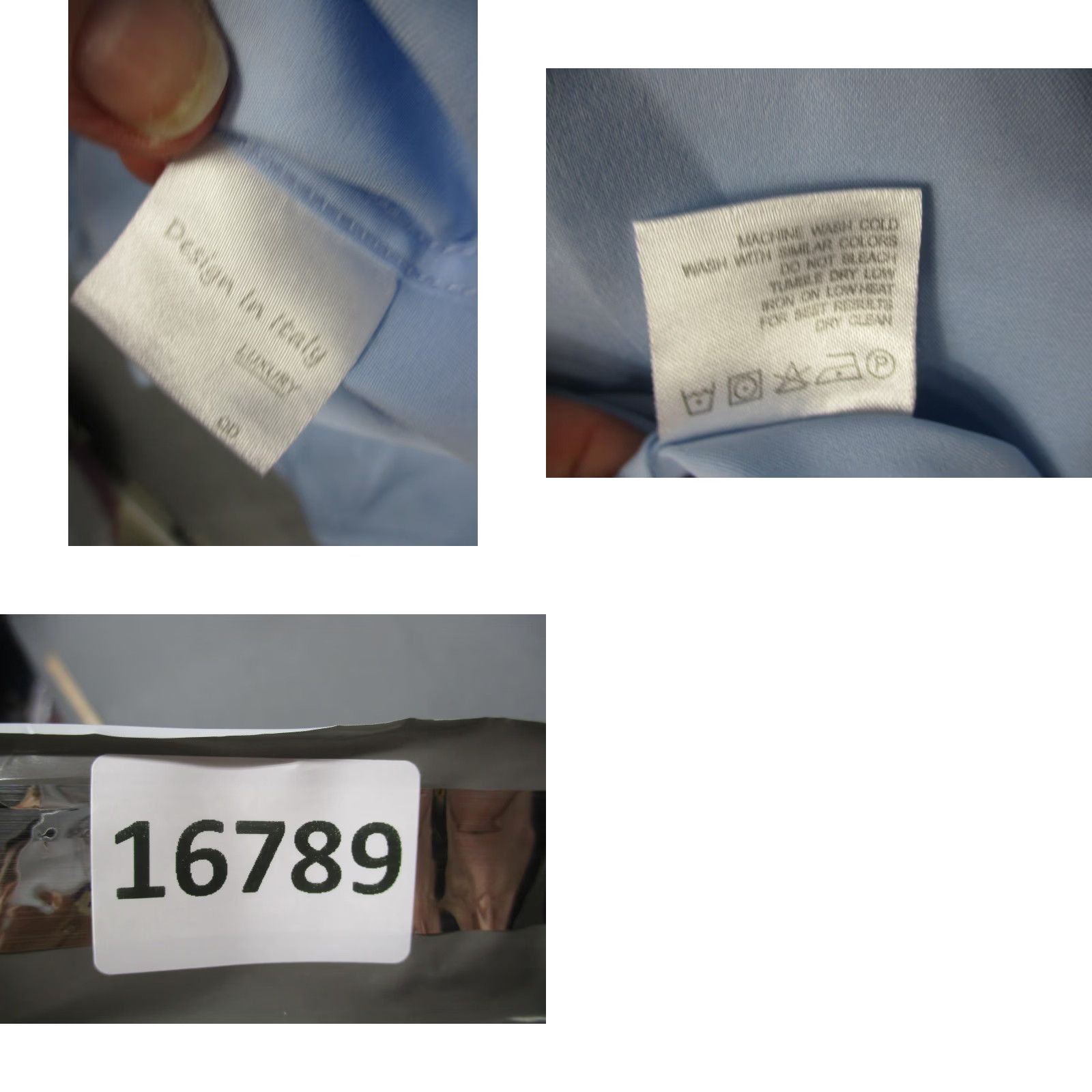 Vintage Flex Shirt XL Blue Button Down Long Sleeve Dress Mens Luxury Collection Italy Size 46R - 9 Thumbnail