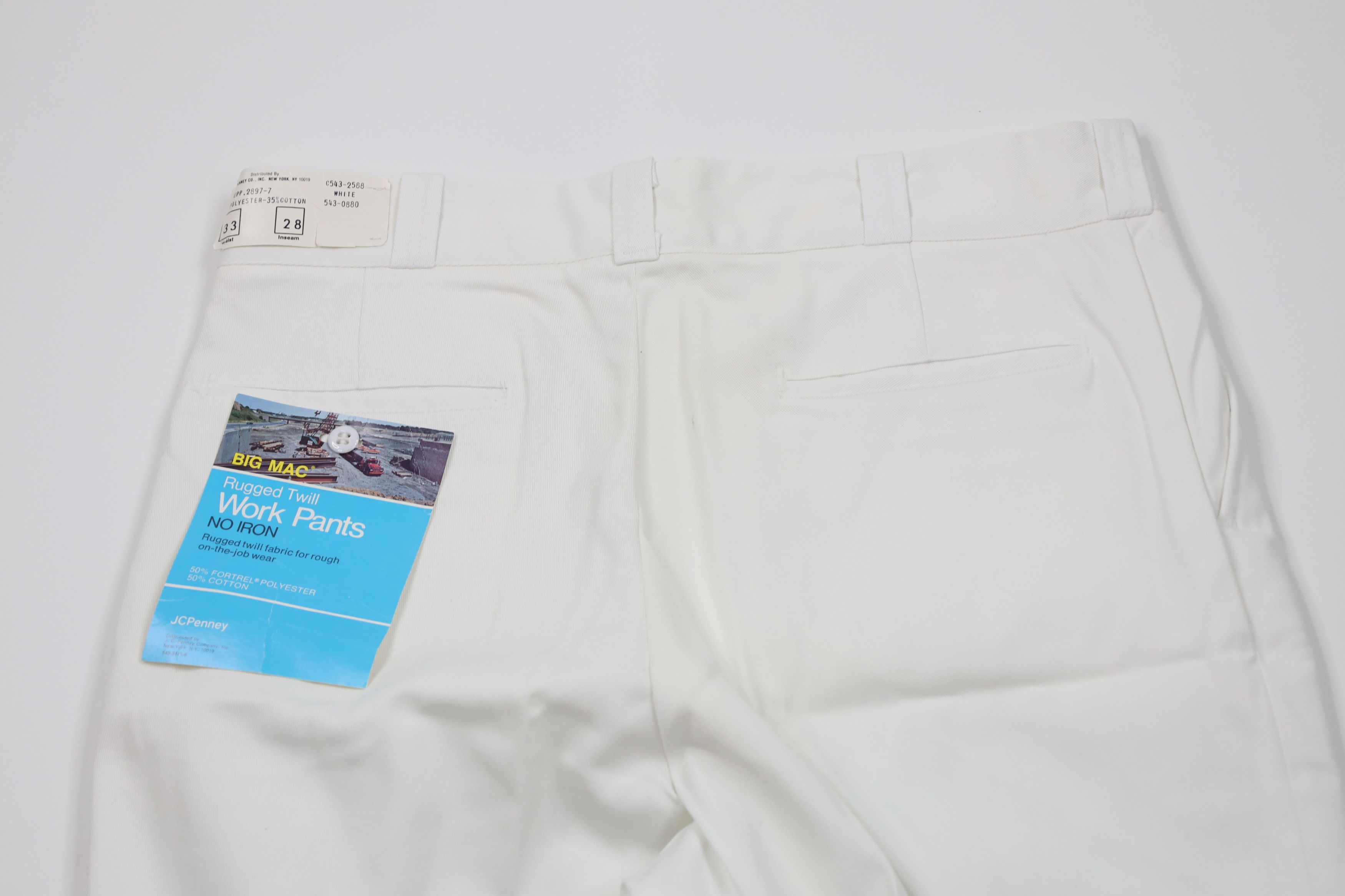 Big Mac Deadstock Vintage 60s 70s Big Mac Mechanic Pants White USA Size US 33 - 9 Thumbnail