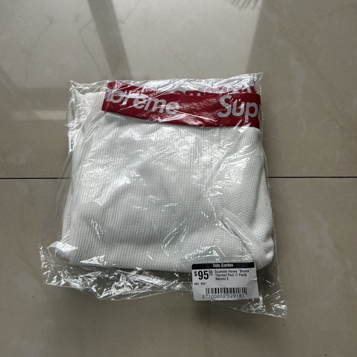 Supreme Supreme White Skelton Thermal Bottoms Size US 28 / EU 44 - 1 Thumbnail