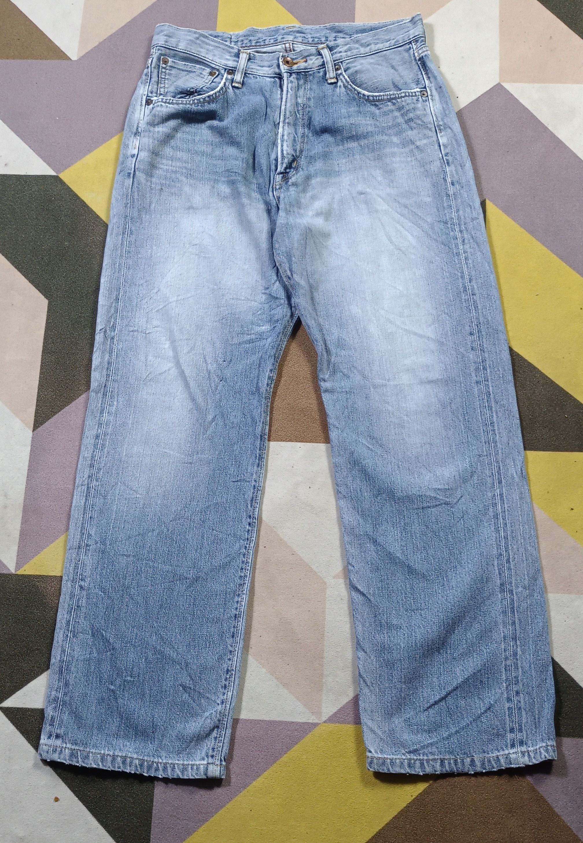 Edwin Edwin Selvedge 505z Orange tag Distressed Denim (30) Size US 30 / EU 46 - 1 Thumbnail