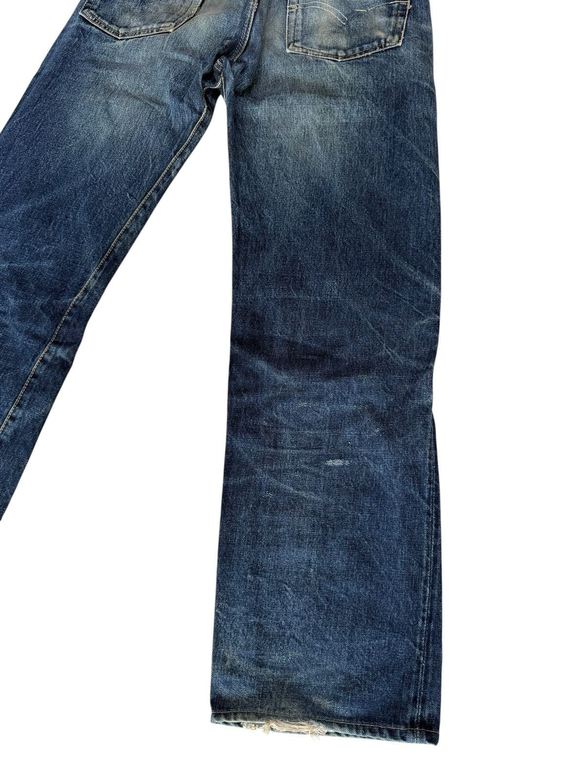 Japanese Brand DENIM PORKY’S JAPAN REDLINE SELVEDGE DISTRESSED JEANS Size US 27 - 17 Thumbnail