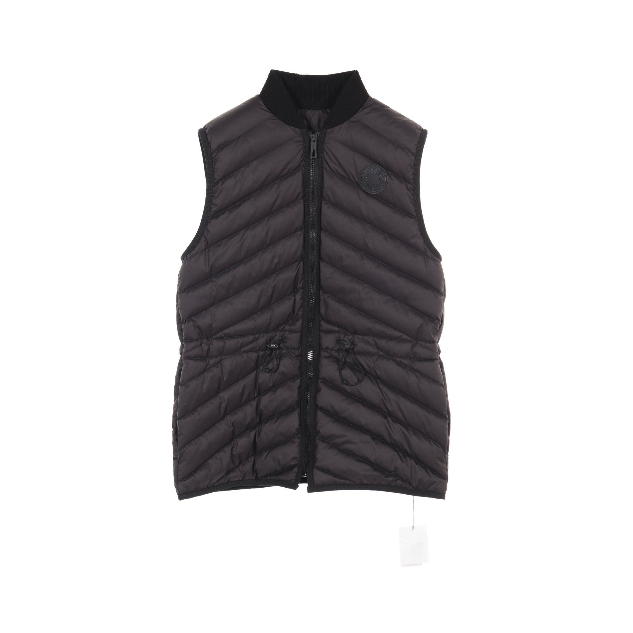 Hermes Long Gilet Down Vest Black