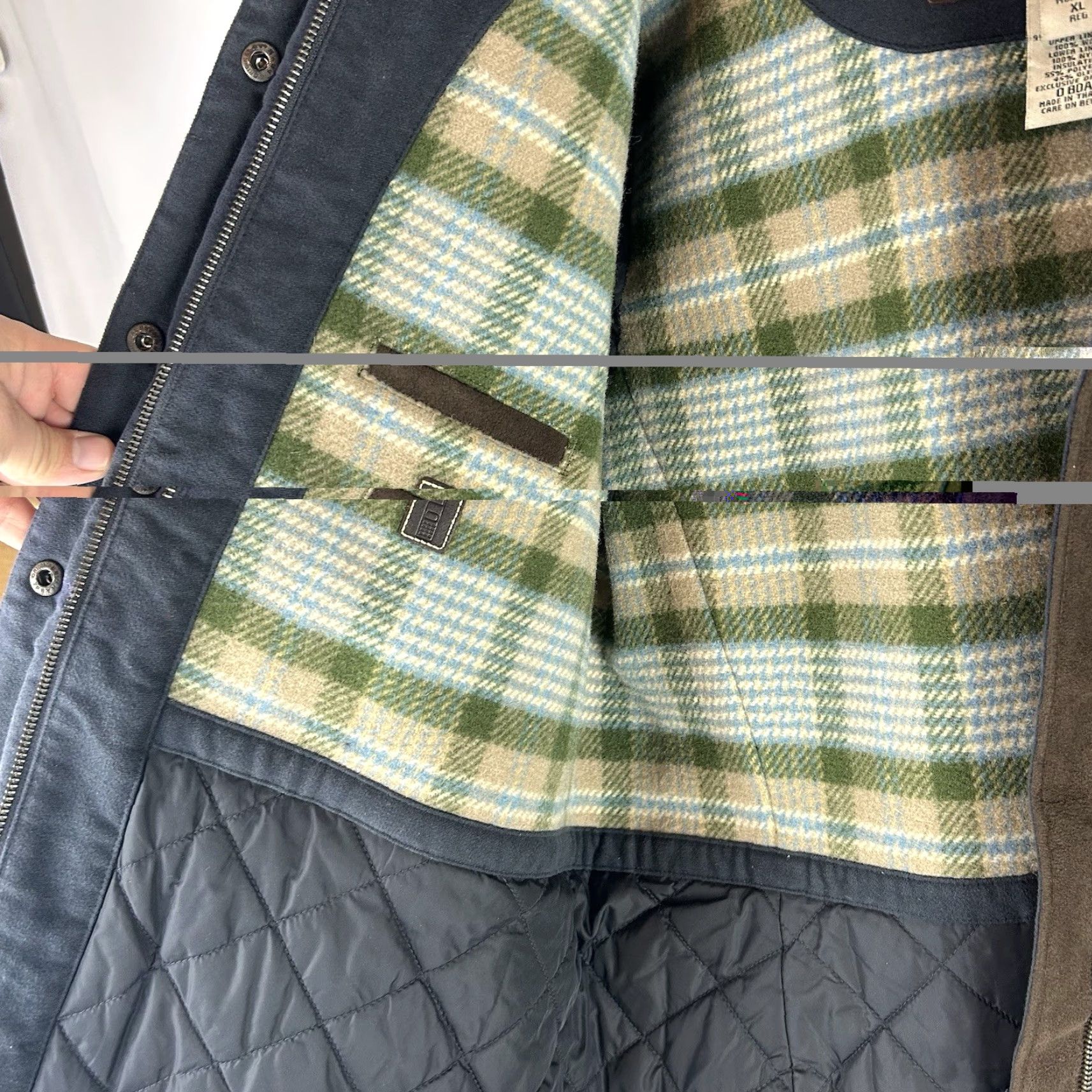 Vintage VINTAGE LL Bean Gore Tex Snap Button Quilted Insulated Wool Lined Zip Jacket Womens XL Size XL / US 12-14 / IT 48-50 - 7 Thumbnail