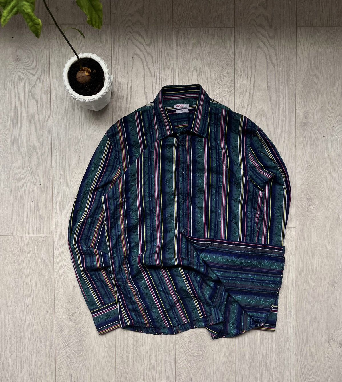 Kenzo Kenzo homme striped button M shirt Size US M / EU 48-50 / 2 - 1 Thumbnail