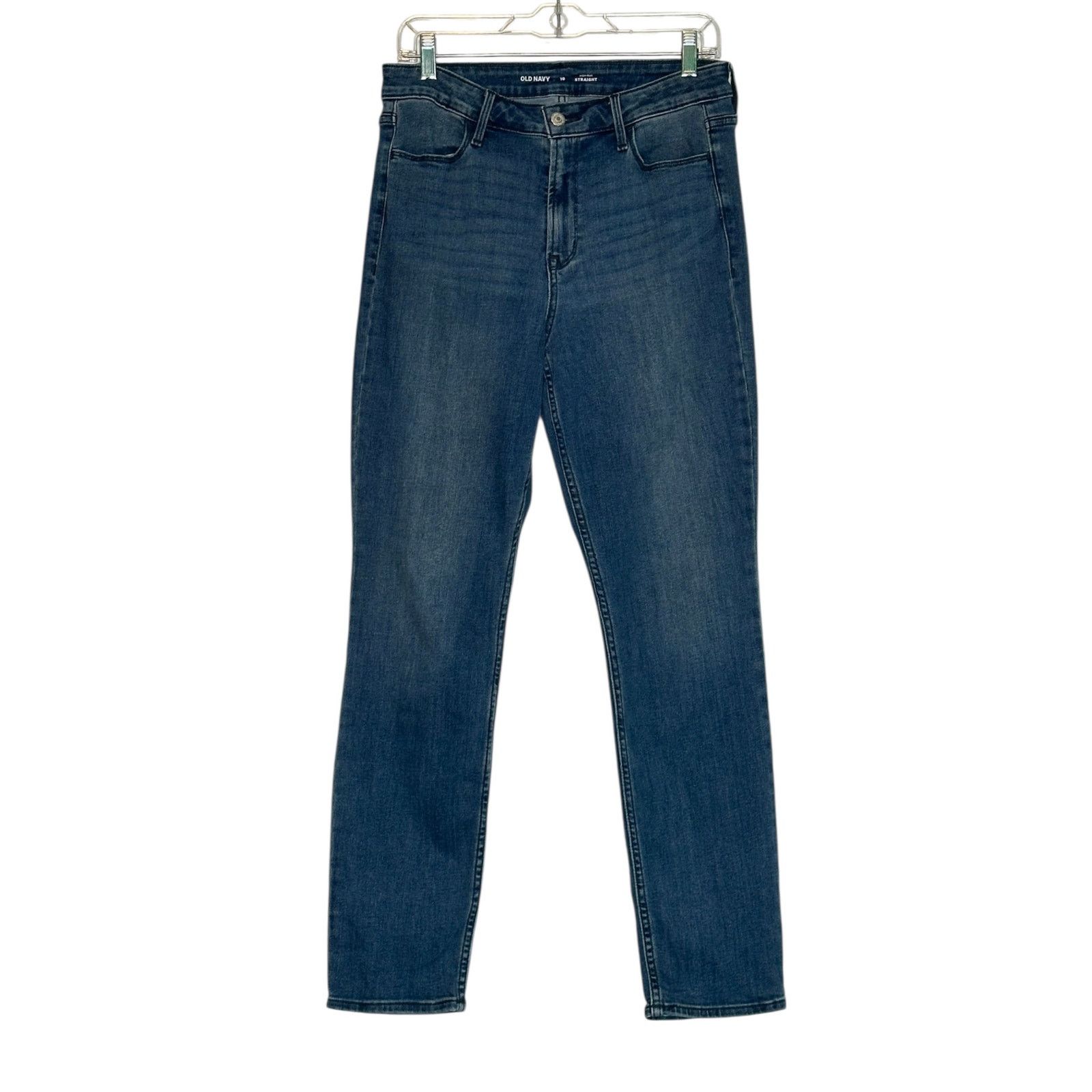 Old Navy Old Navy blue high rise straight legs jeans size 10 Size 32" / US 10 / IT 46 - 9 Thumbnail