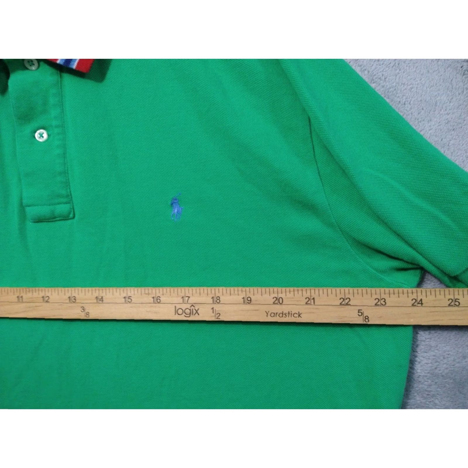 Polo Ralph Lauren Polo Ralph Lauren Shirt Mens XL Green Short Sleeve Pony Logo Contrast Collar Size US XL / EU 56 / 4 - 4 Thumbnail