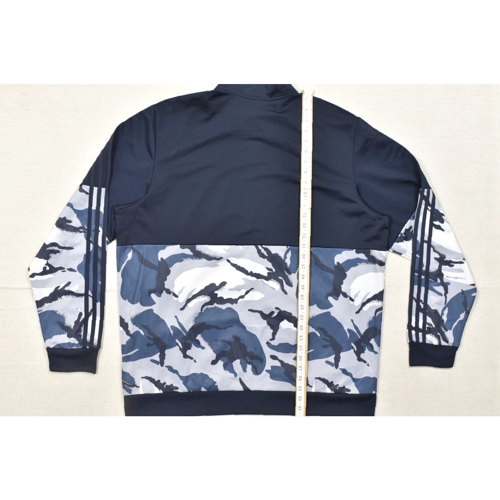 Adidas Adidas Mens 2XL Track Jacket Full Zip Blue Camo Colorblock Recycled Polyester Ma Size US XXL / EU 58 / 5 - 4 Thumbnail