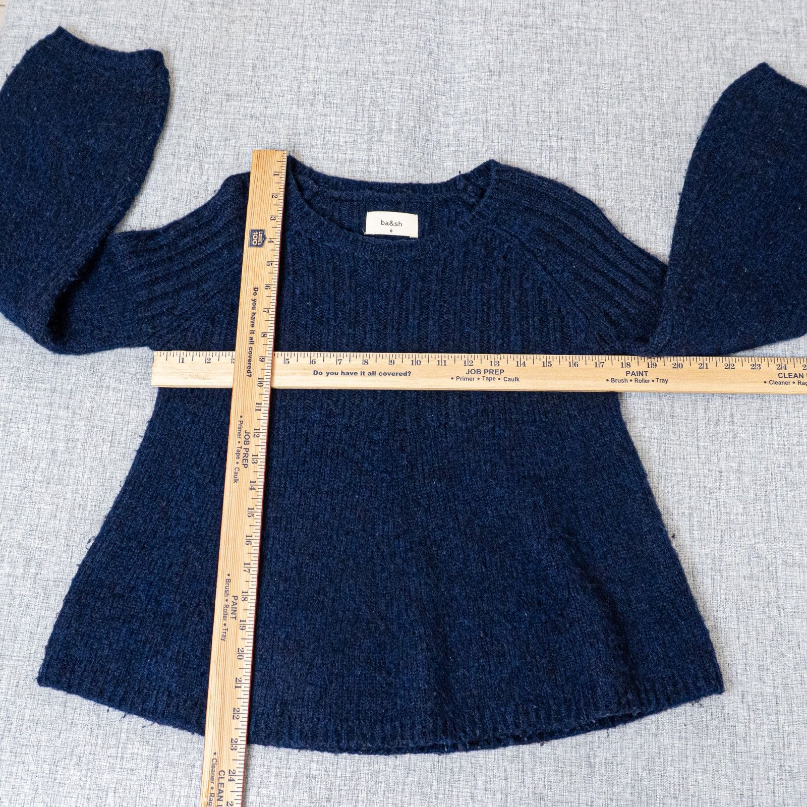 ba&sh Ba&sh Navy blue Textured knit Sweater Pullover sz 0 Size XS / US 0-2 / IT 36-38 - 4 Thumbnail