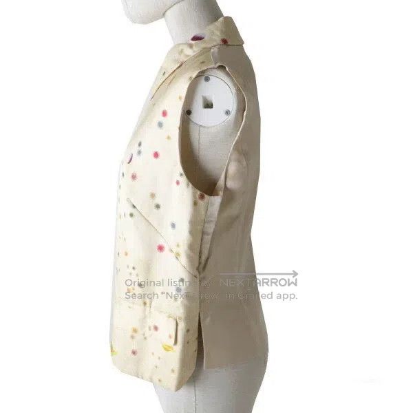 Hermes Hermes Planet-patterned medium cotton silk zippered vest Size XS / US 0-2 / IT 36-38 - 2 Thumbnail