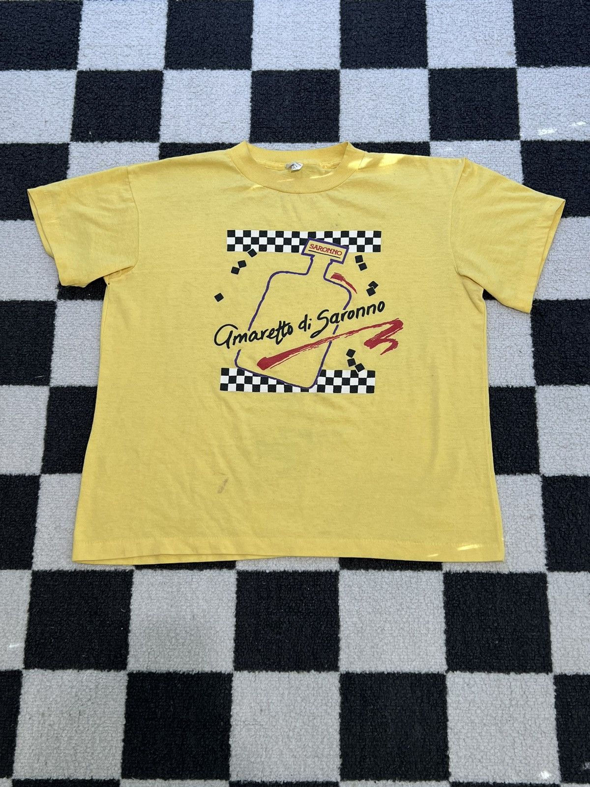 Vintage 90's Vintage Liqour Amaretto di Saronno Tee Size US M / EU 48-50 / 2 - 2 Thumbnail