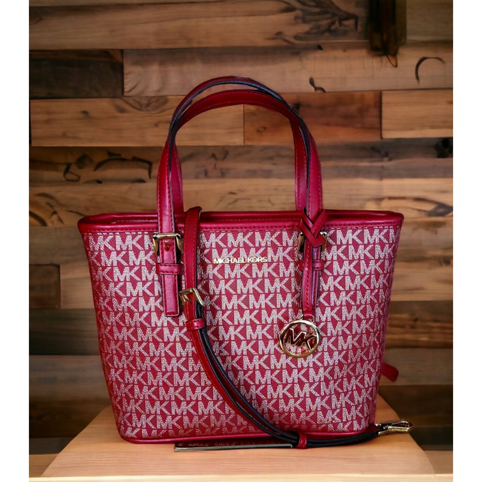 MICHAEL KORS - Jet Set Travel Extra-Small Logo Top-Zip Tote Bag ONLY $99 -  The Freebie Guy®