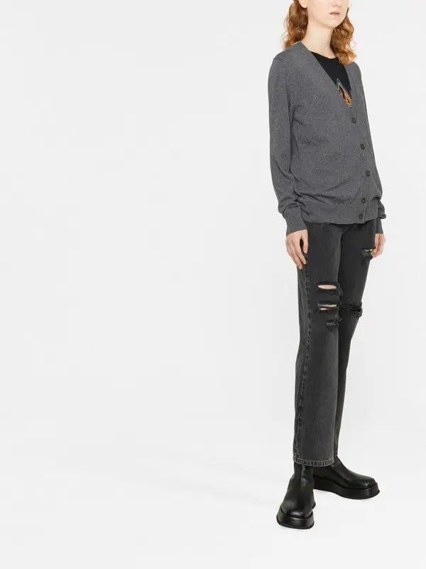 Maison Margiela o1y0625 Cardigan in Dark Gray Size M / US 6-8 / IT 42-44 - 4 Thumbnail