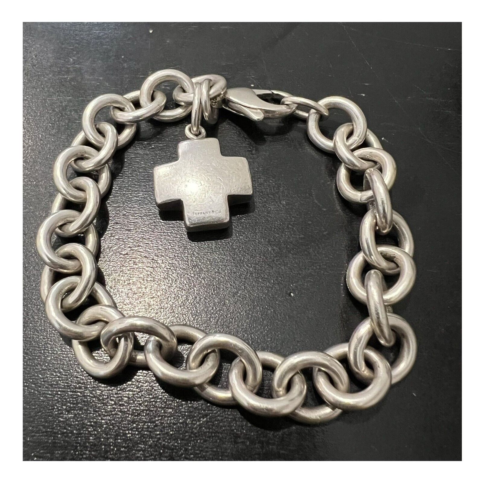 Tiffany & Co. Tiffany & Co. 925 7.50" Cross Tag Charm Bracelet Size ONE SIZE - 7 Thumbnail