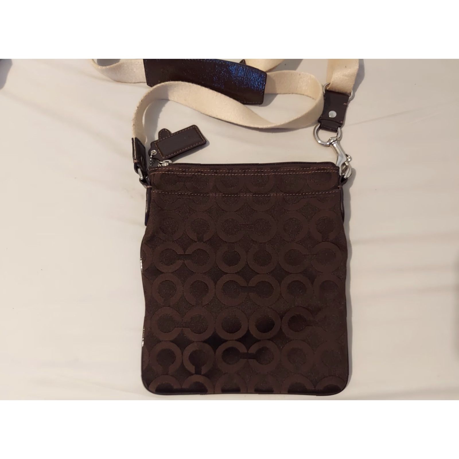 Coach Coach Crossbody Purse Handbag Brown Canvas Women Size ONE SIZE - 3 Thumbnail